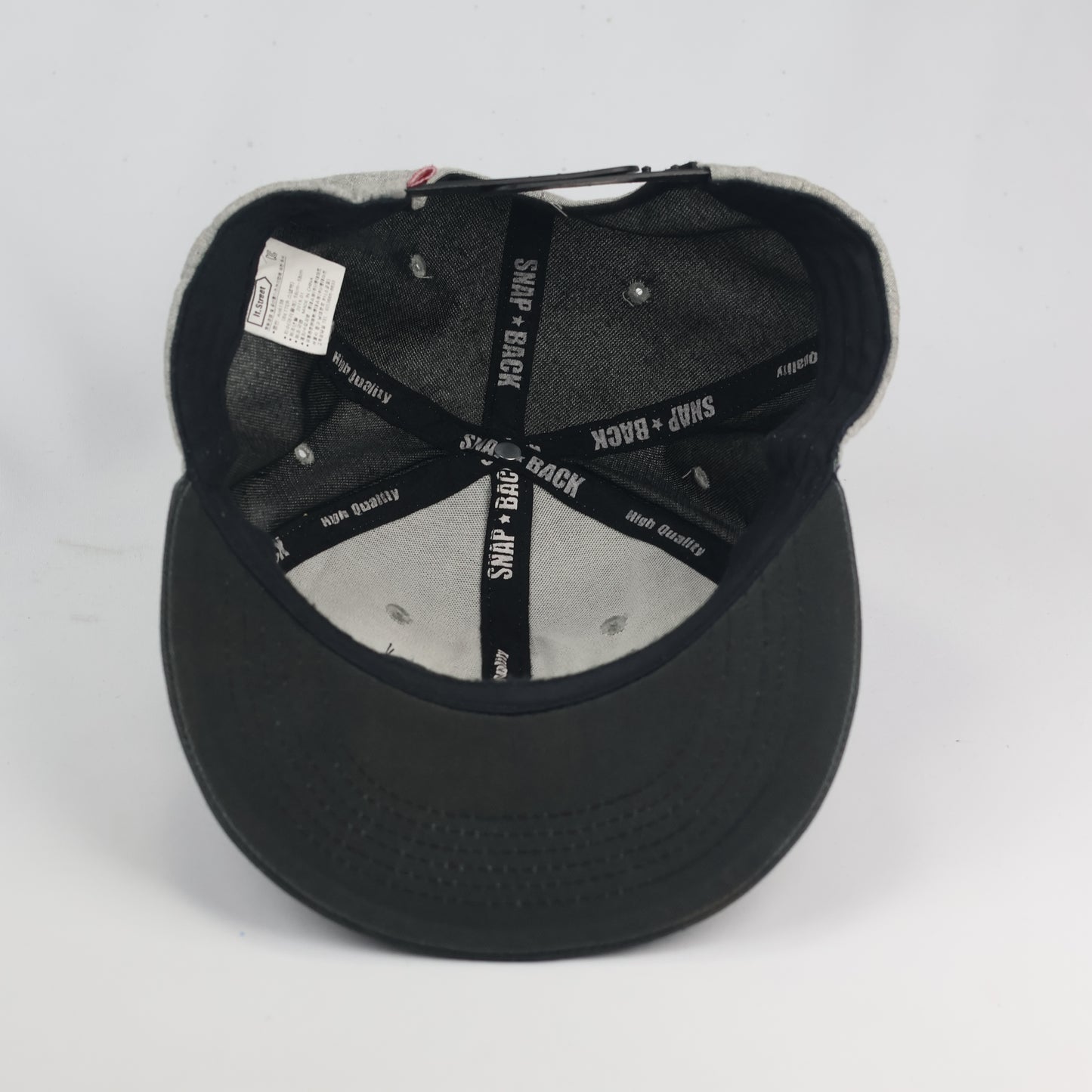 "It Couldn't Be Better" Graphic Snapback - Grey & Black New York Thrifted Cap