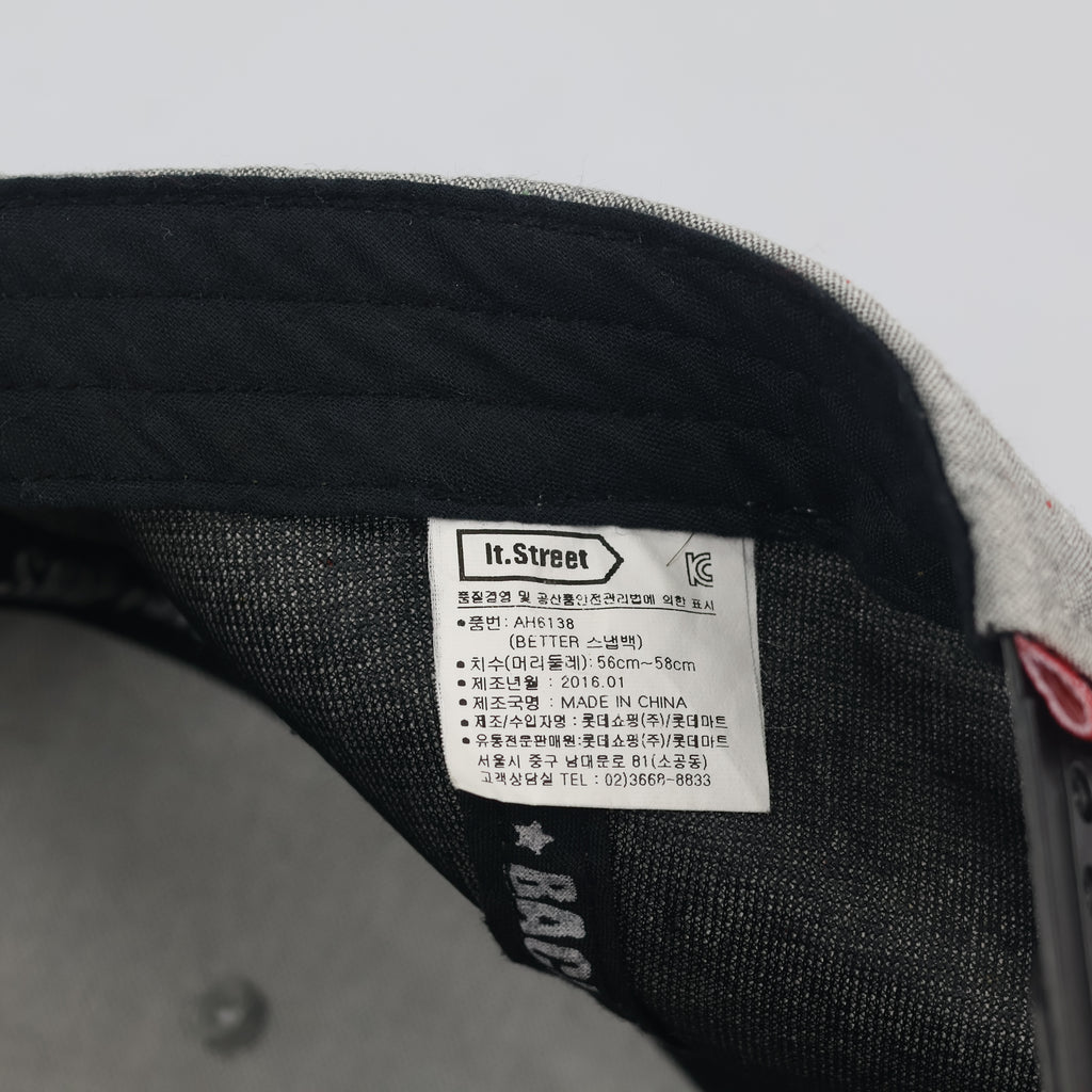 "It Couldn't Be Better" Graphic Snapback - Grey & Black New York Thrifted Cap