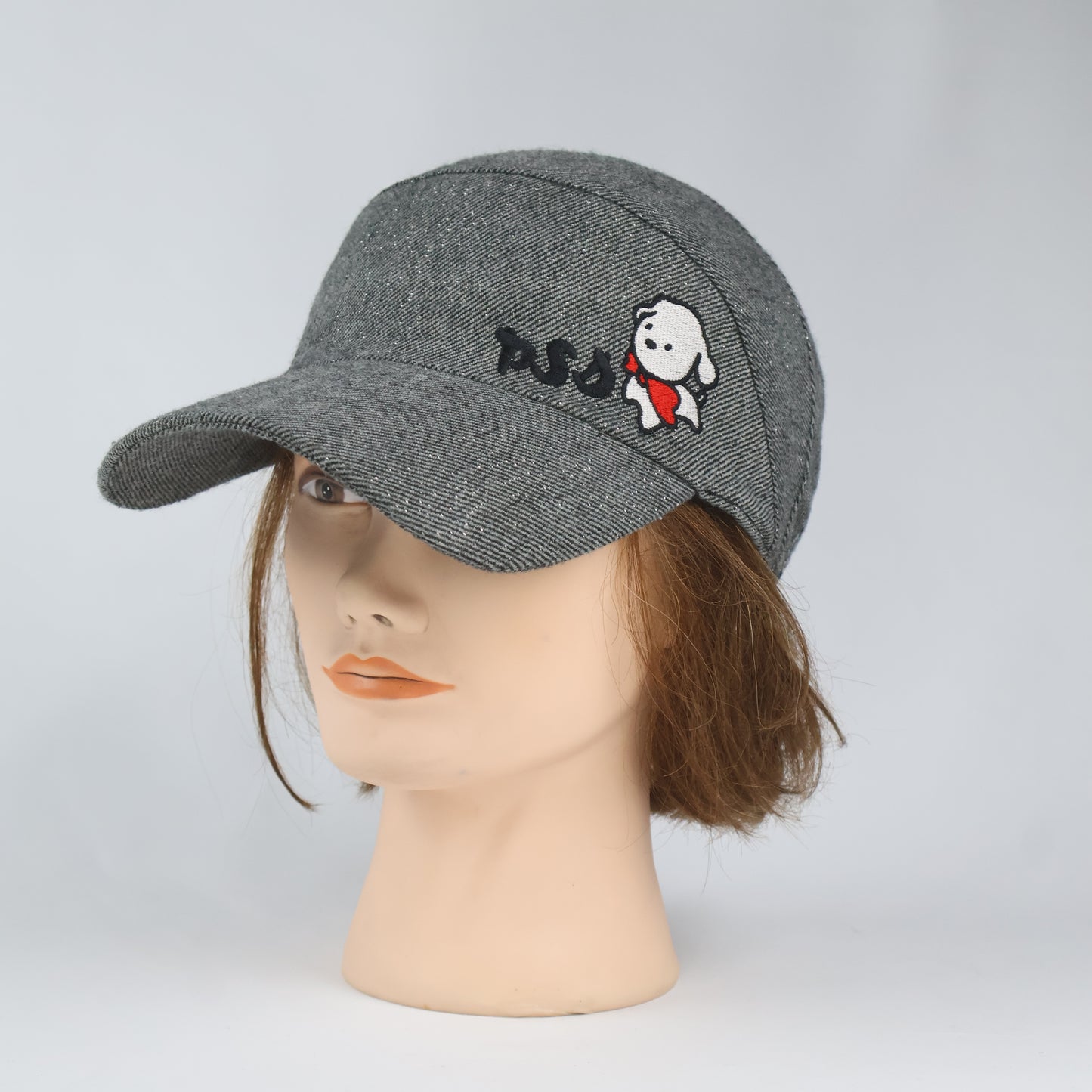 Passardi Korean Brand Sparkly Wool-Blend Fitted Cap (56cm)