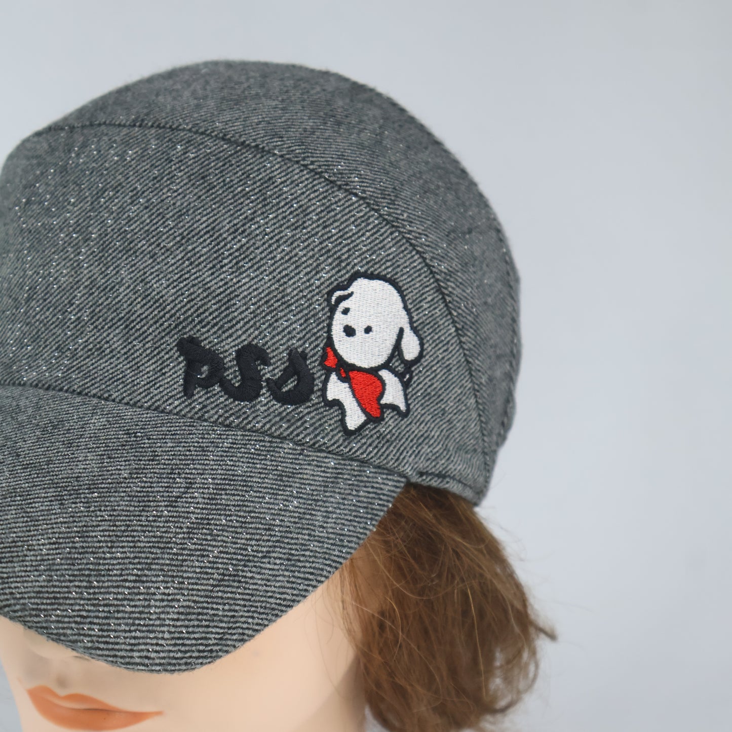 Passardi Korean Brand Sparkly Wool-Blend Fitted Cap (56cm)