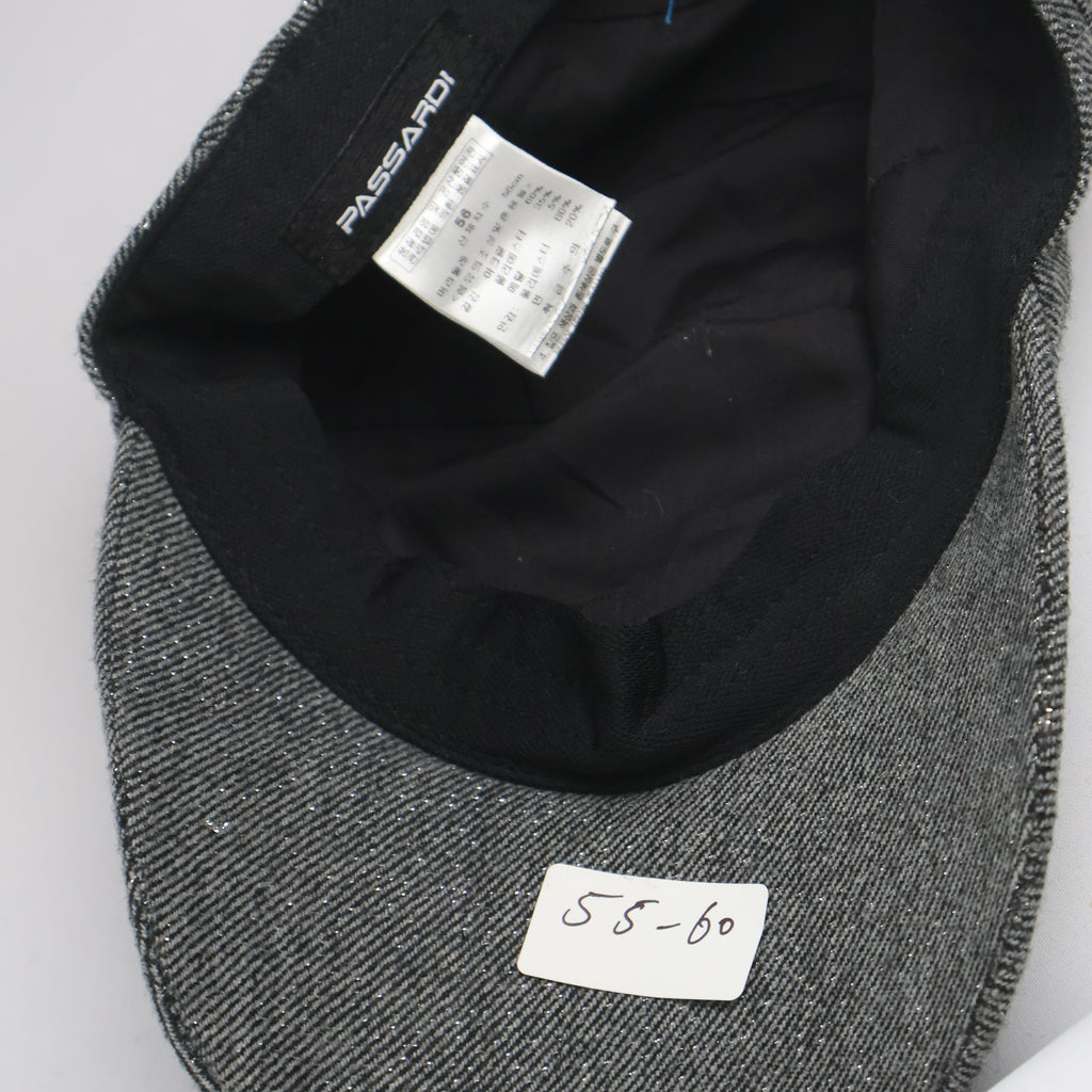 Passardi Korean Brand Sparkly Wool-Blend Fitted Cap (56cm)