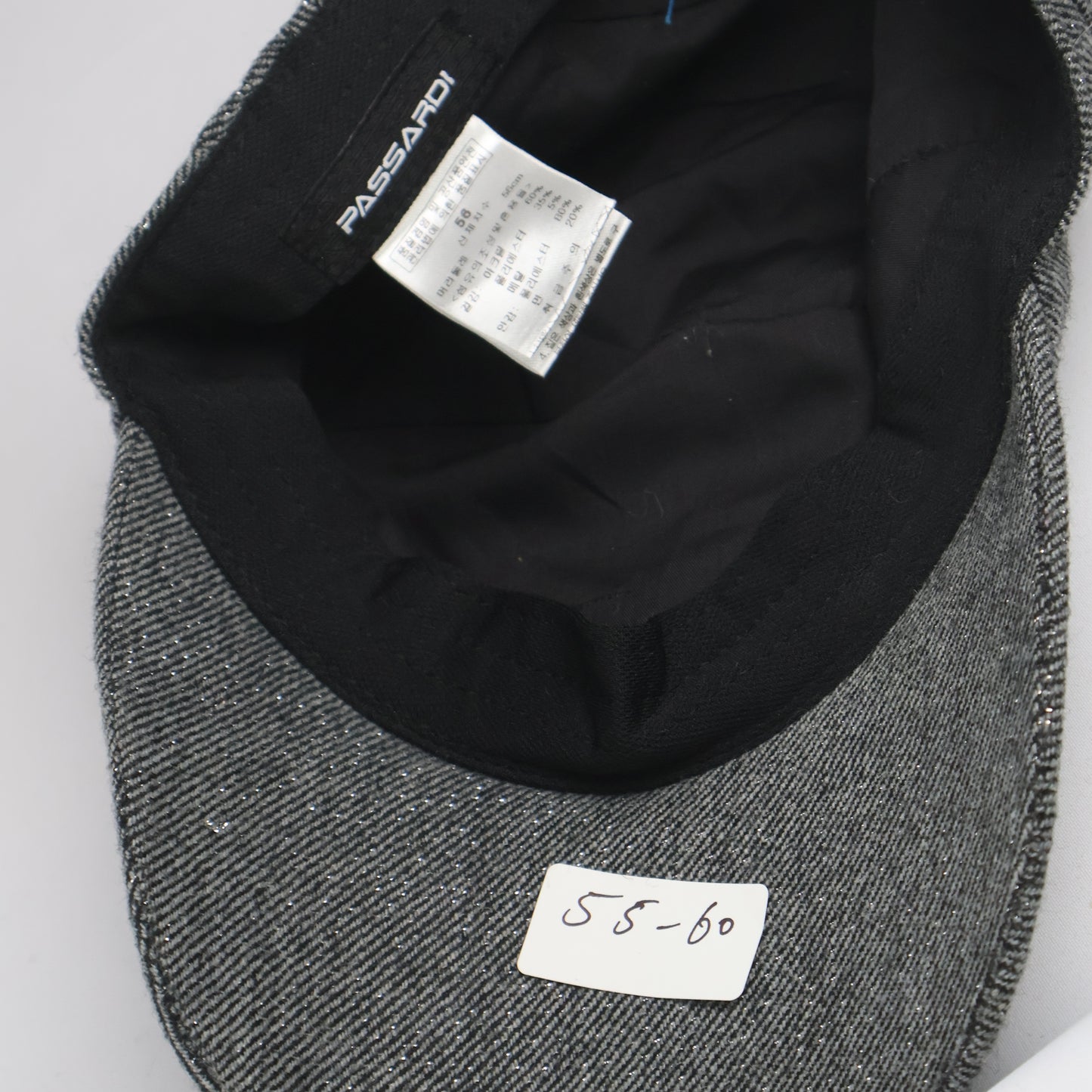 Passardi Korean Brand Sparkly Wool-Blend Fitted Cap (56cm)