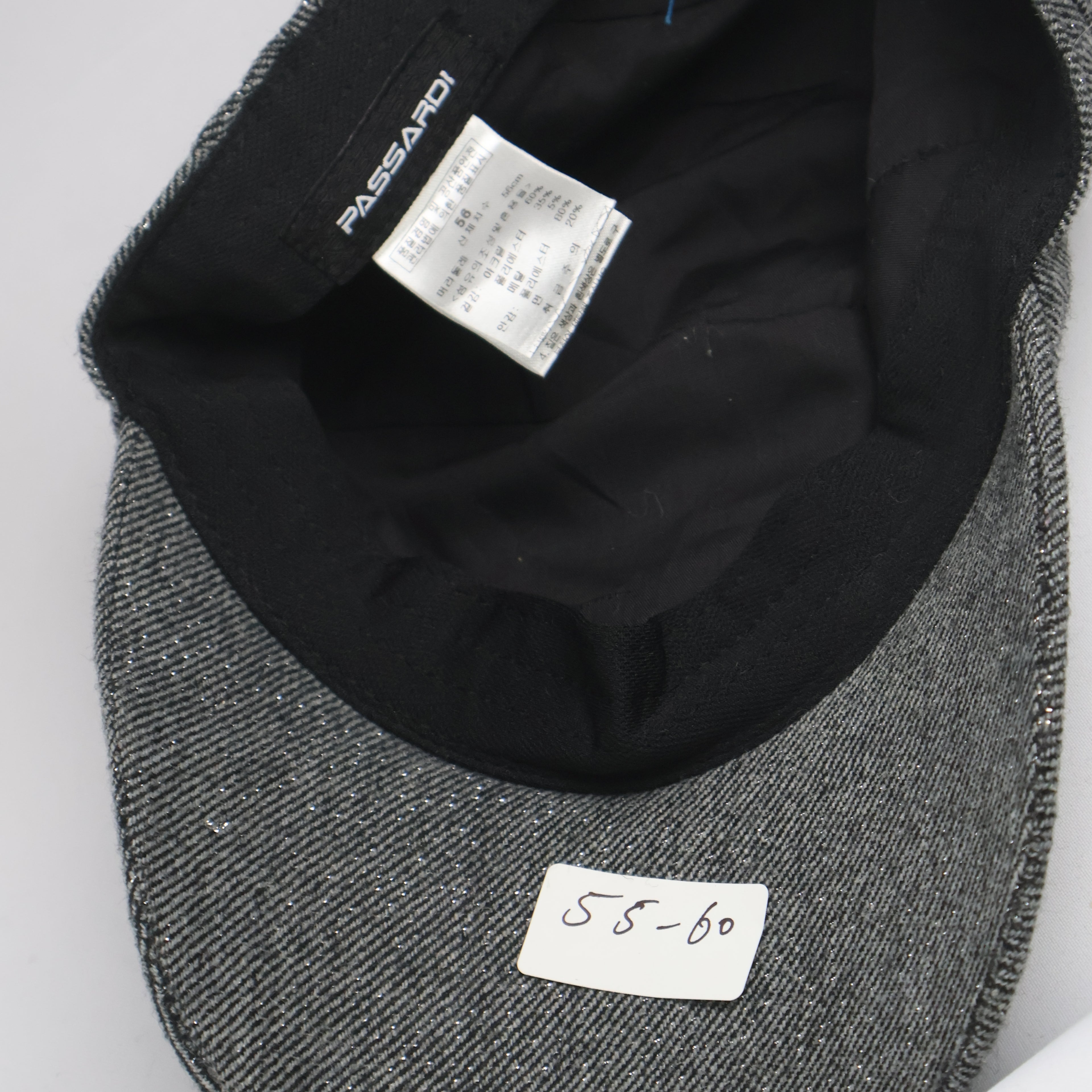 Passardi Korean Brand Sparkly Wool-Blend Fitted Cap (56cm)