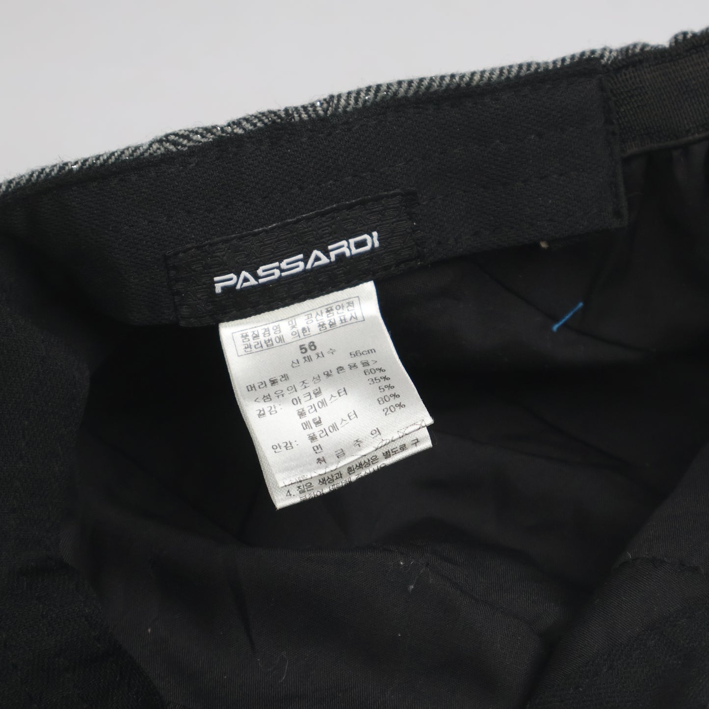 Passardi Korean Brand Sparkly Wool-Blend Fitted Cap (56cm)