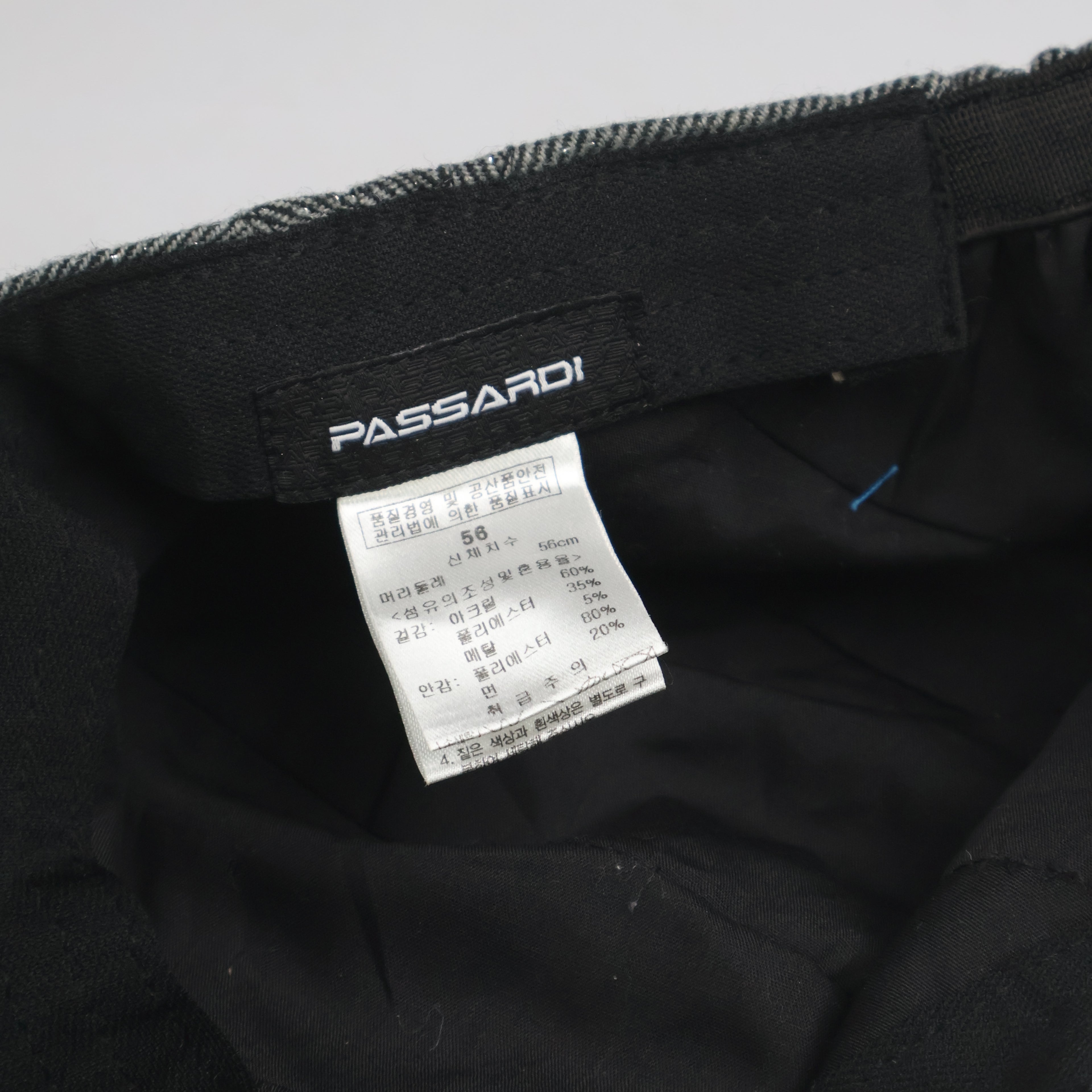 Passardi Korean Brand Sparkly Wool-Blend Fitted Cap (56cm)