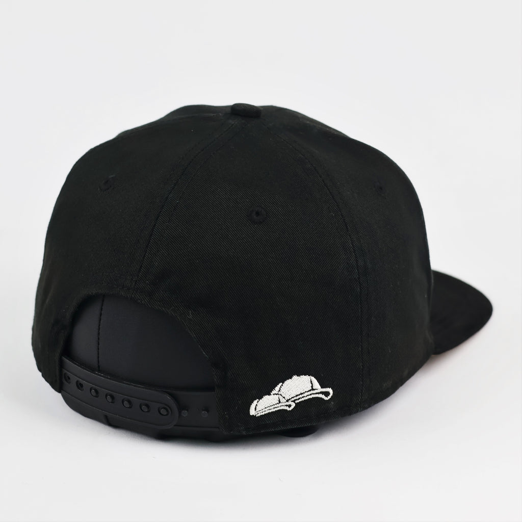 Vintage Soulbuddy Flat Brim Snapback - Black Canvas & Suede