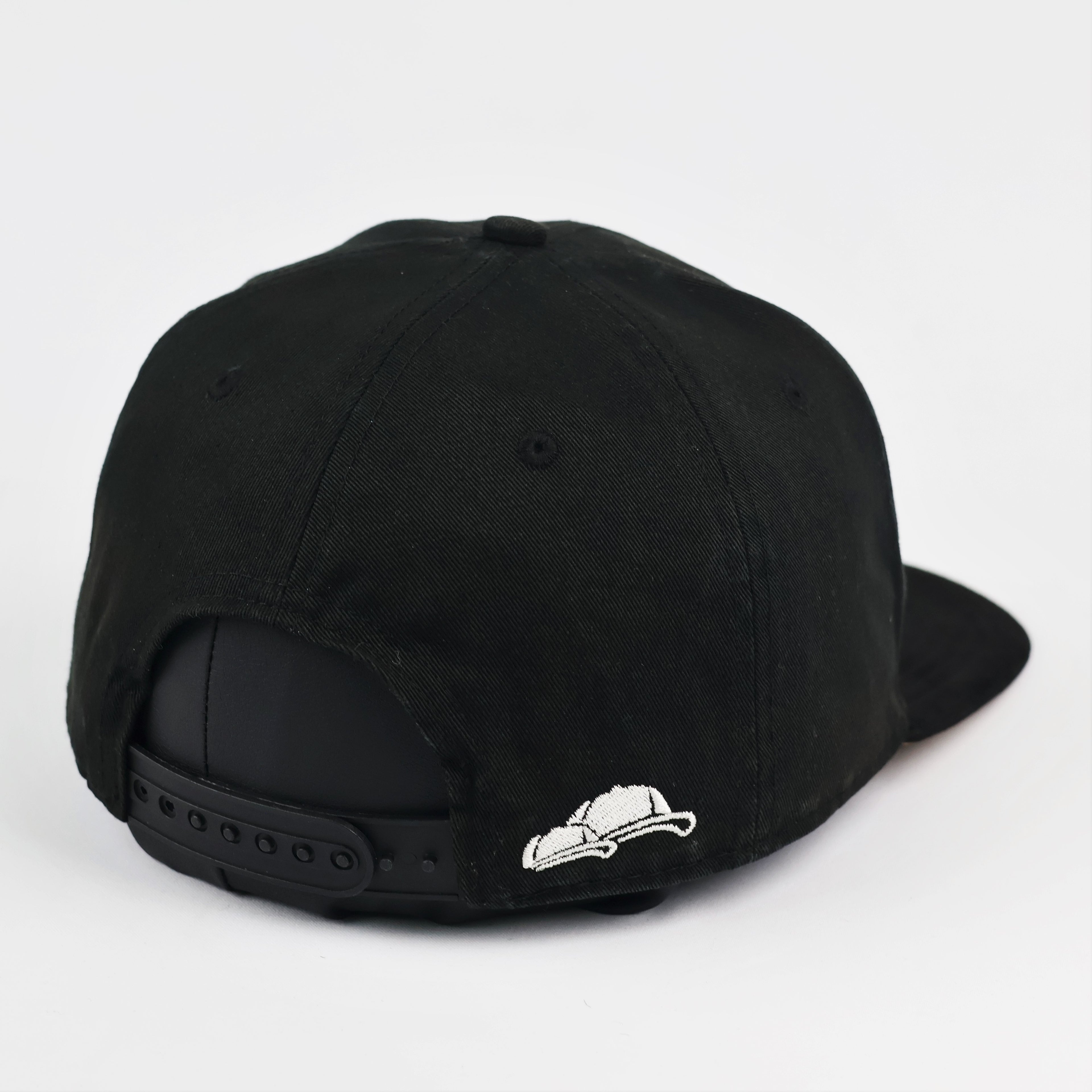 Vintage Soulbuddy Flat Brim Snapback - Black Canvas & Suede