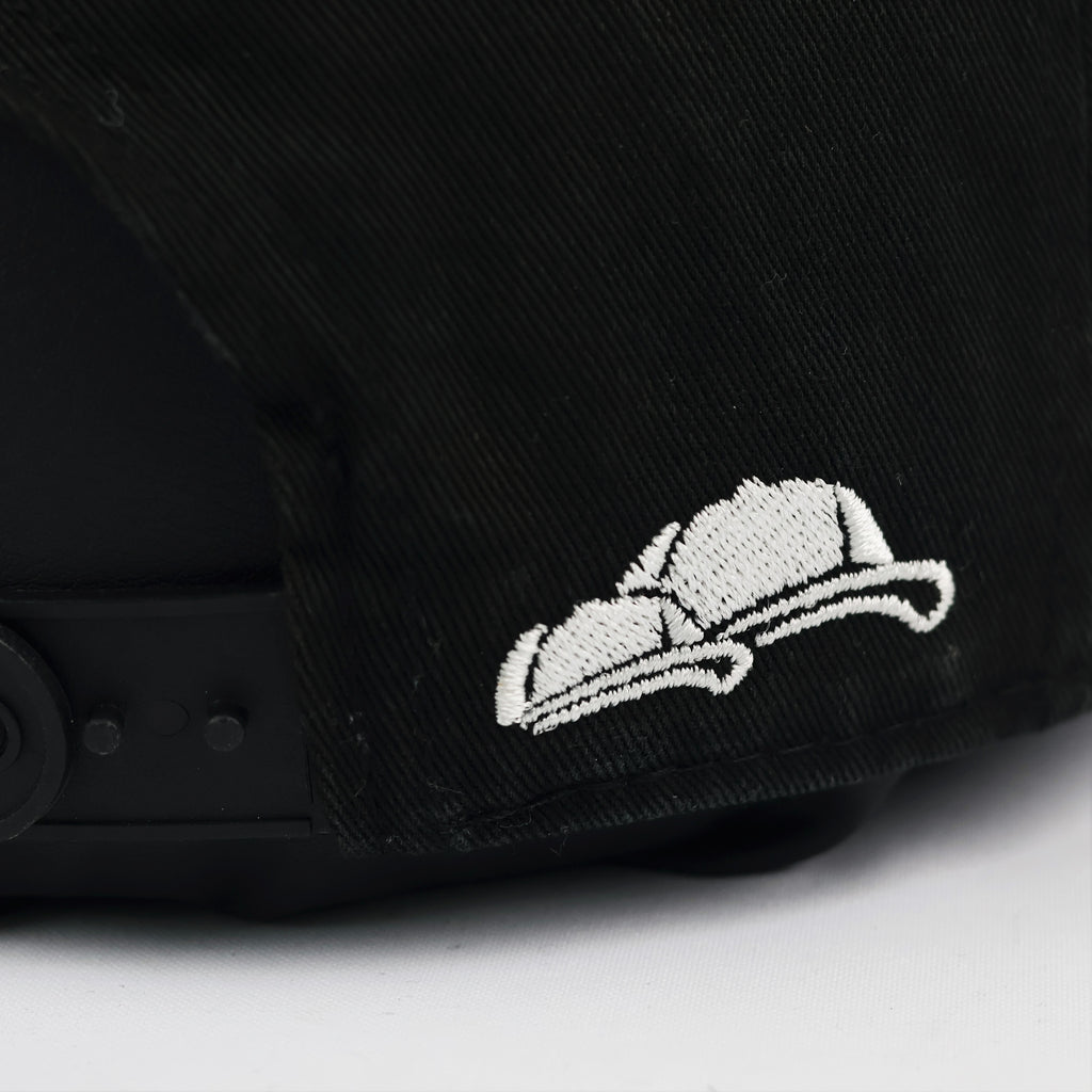 Vintage Soulbuddy Flat Brim Snapback - Black Canvas & Suede