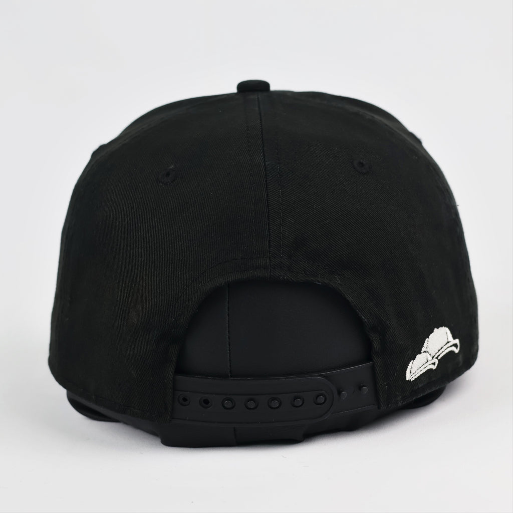 Vintage Soulbuddy Flat Brim Snapback - Black Canvas & Suede