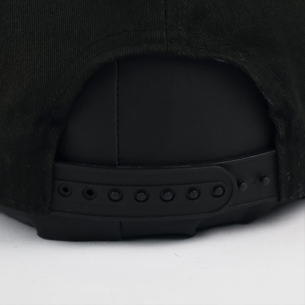 Vintage Soulbuddy Flat Brim Snapback - Black Canvas & Suede