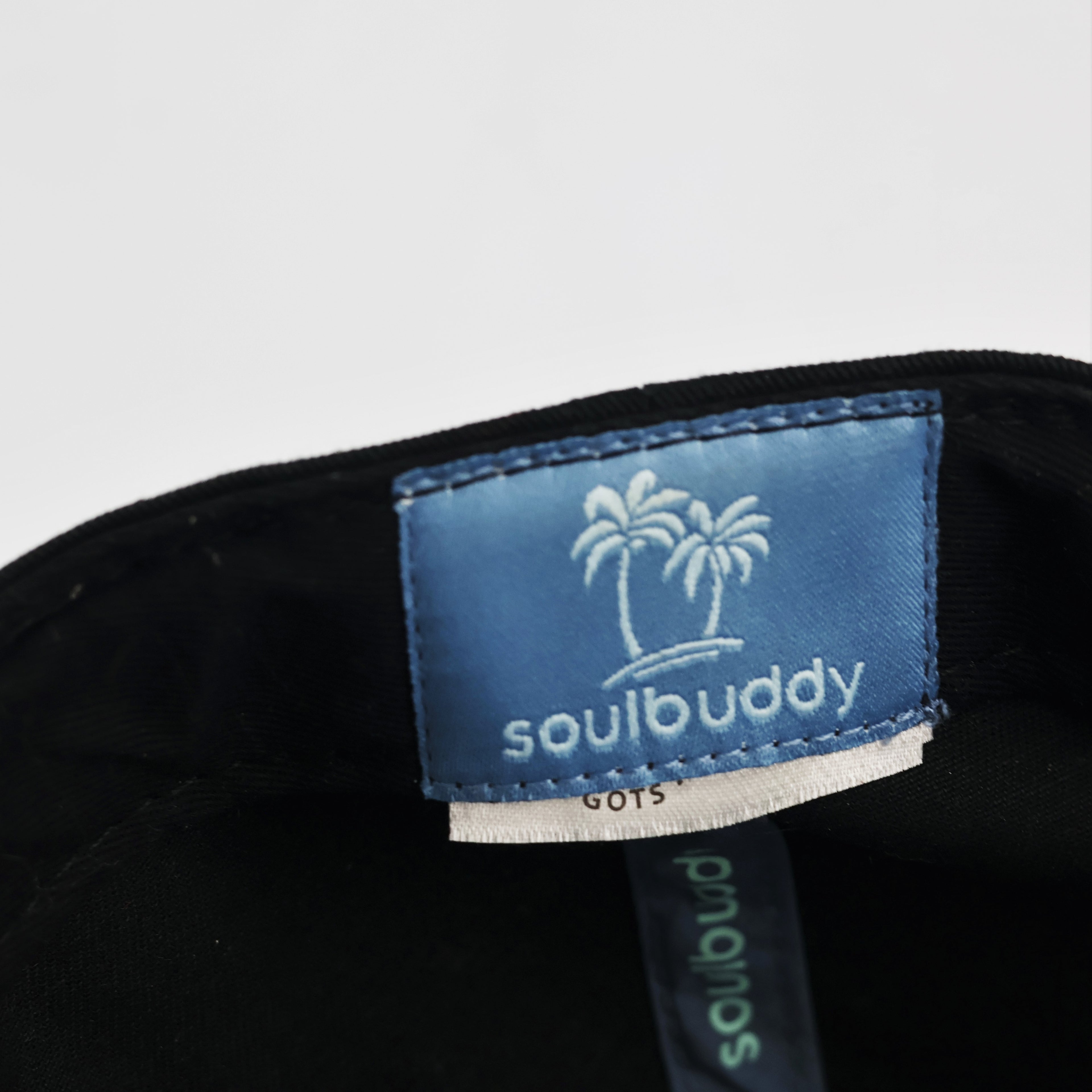 Vintage Soulbuddy Flat Brim Snapback - Black Canvas & Suede