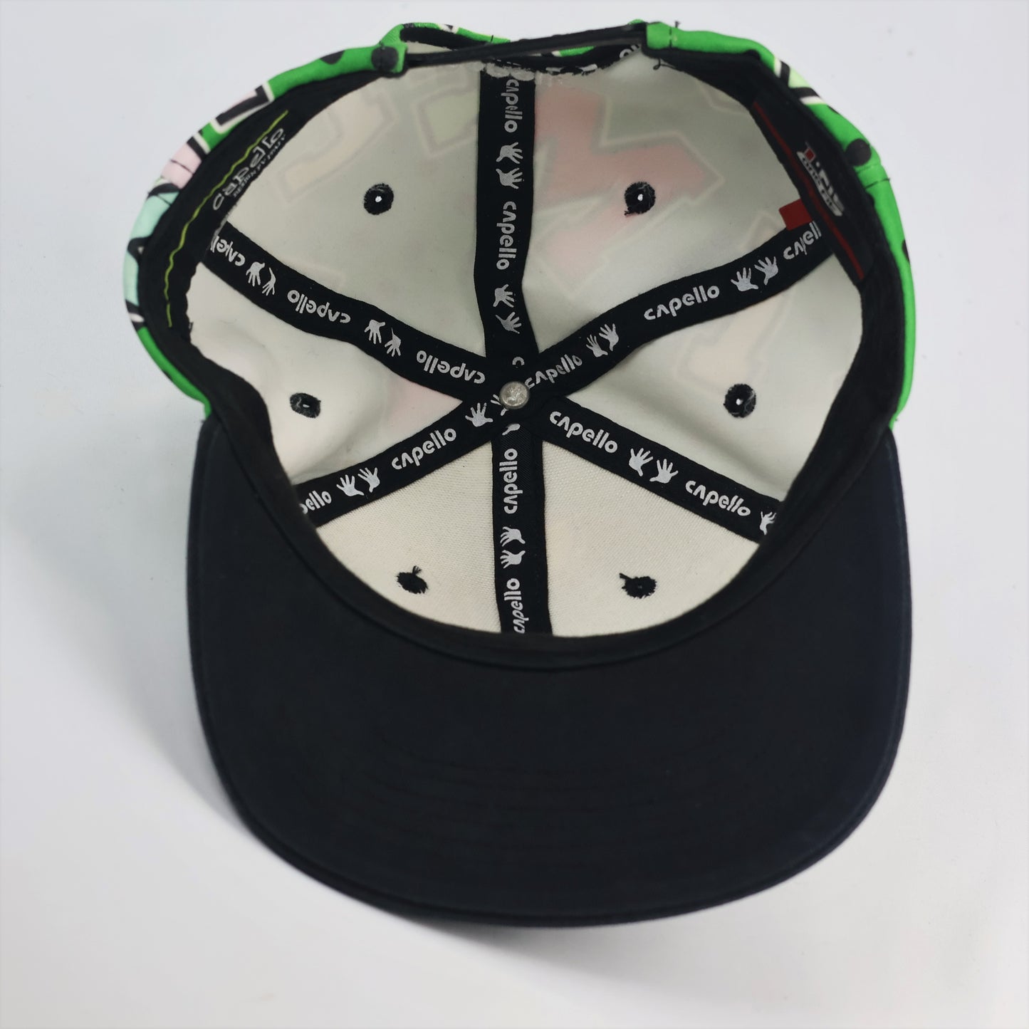 Capello Toylabel Green Polka Dot Graphic Snapback Thrifted Hat
