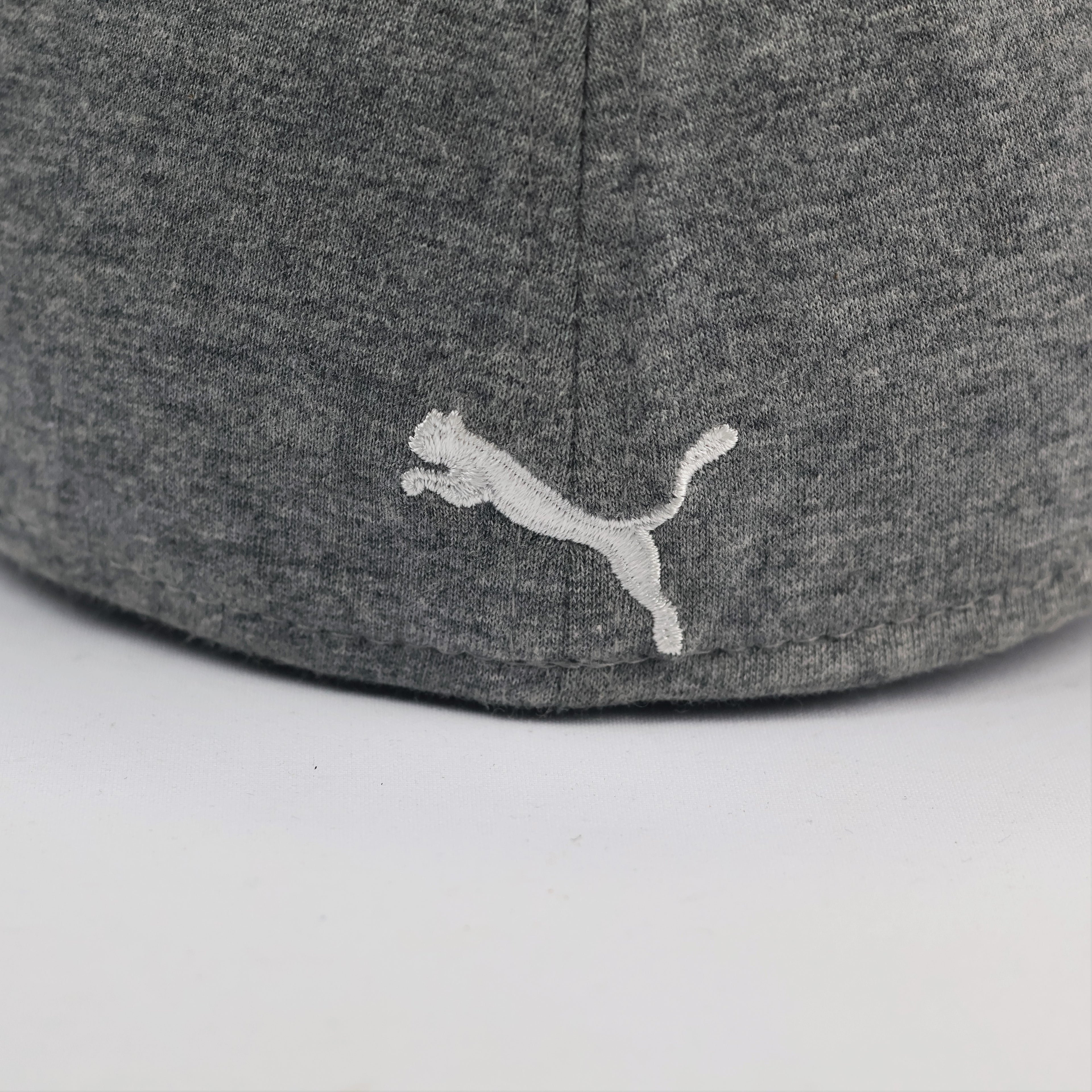 PUMA Performance Fitted Thrifted Hat – Grey Jersey with Pink Visor – Size S/M