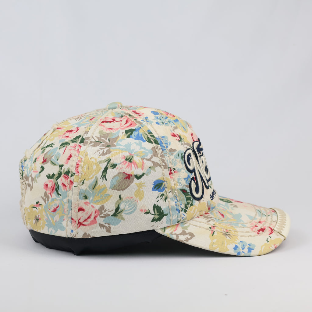 Vintage Floral New York Empire State Building Snapback Thrifted Hat