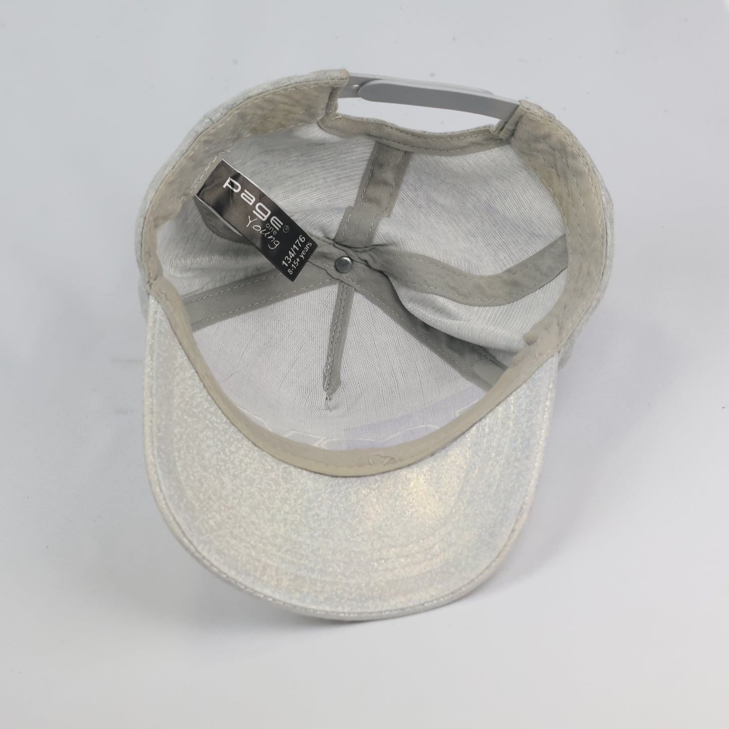 Youth Girls' Adjustable LOVE Thrifted  Snapback – Silver Glitter & Sequin Detail