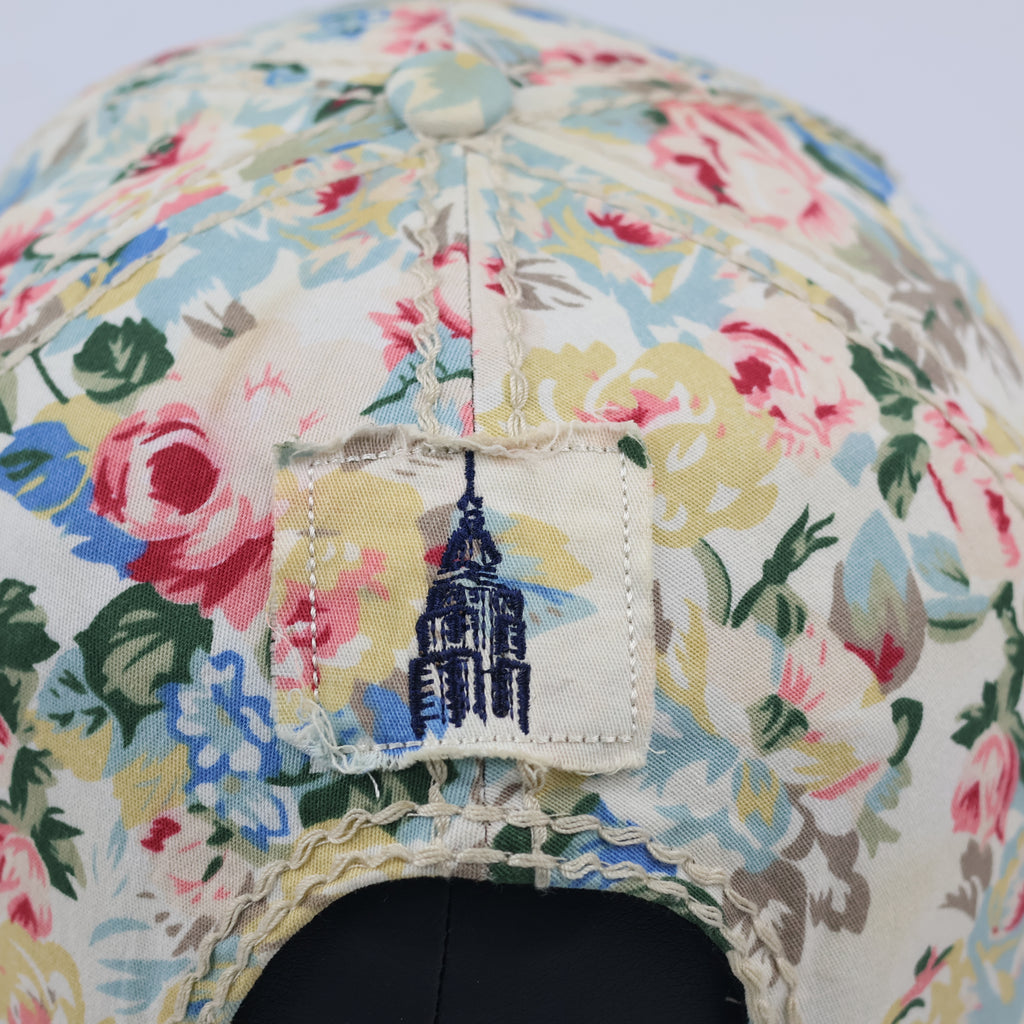 Vintage Floral New York Empire State Building Snapback Thrifted Hat