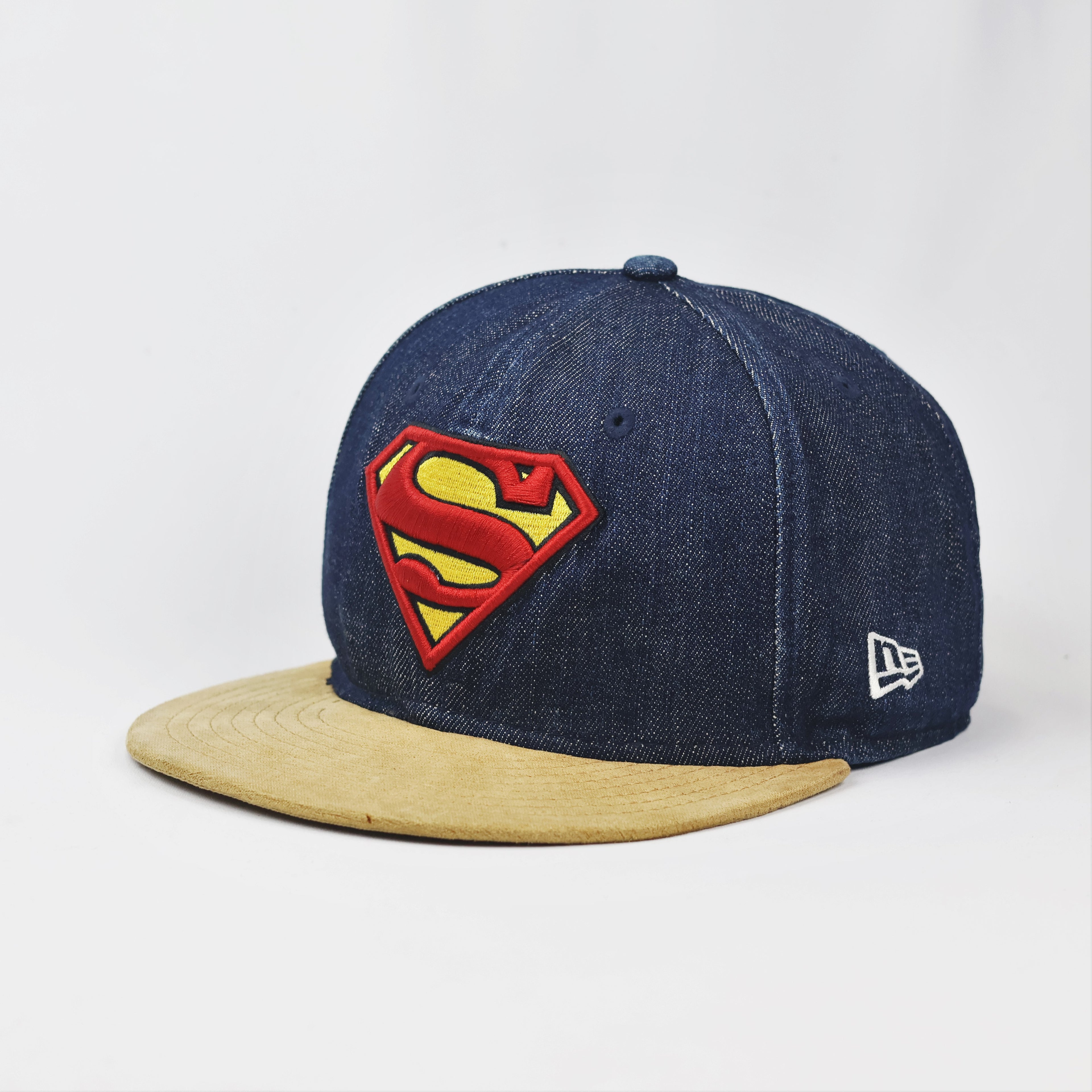 Vintage Superman DC Comics New Era Thrifted Snapback - Blue Denim & Tan Contrast