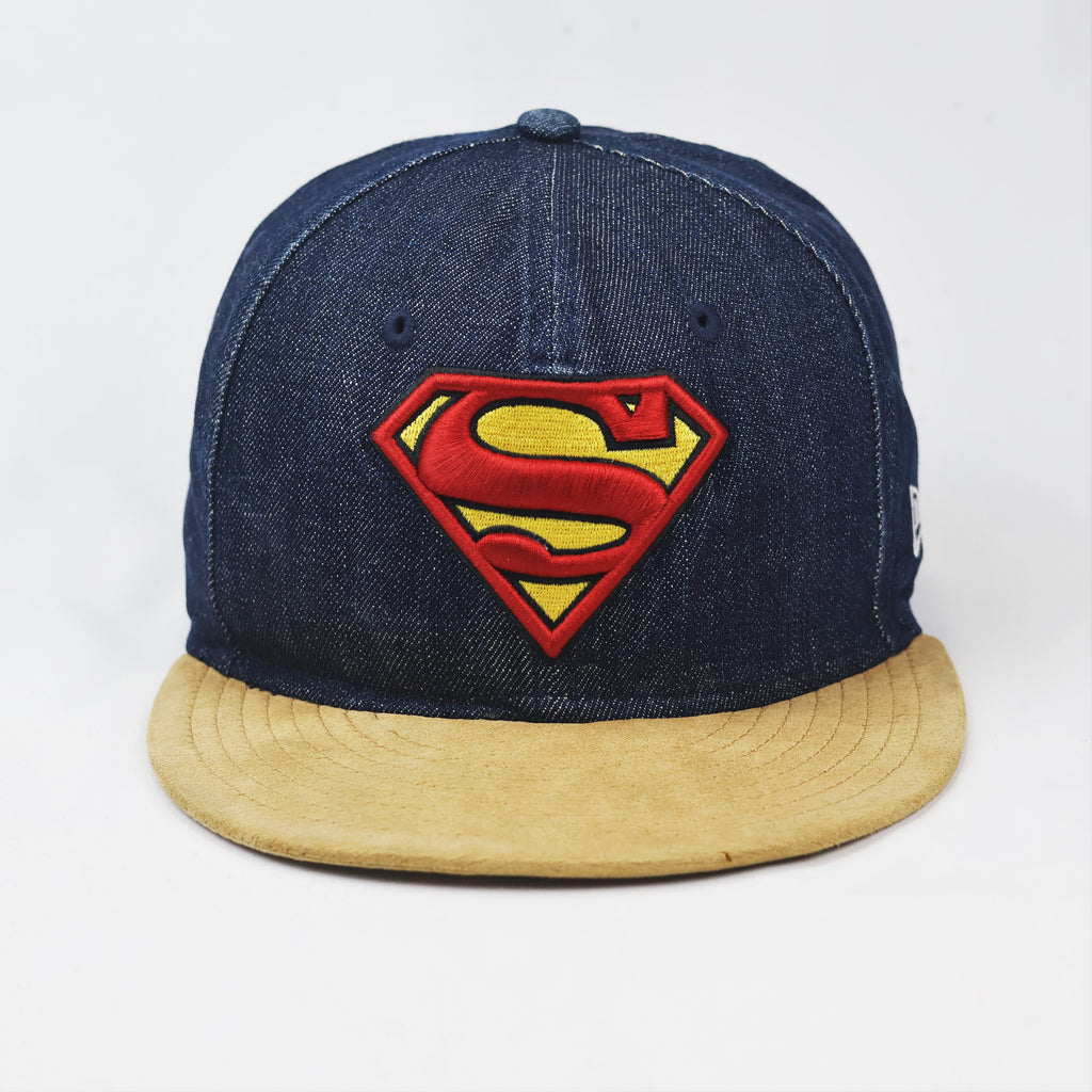 Vintage Superman DC Comics New Era Thrifted Snapback - Blue Denim & Tan Contrast