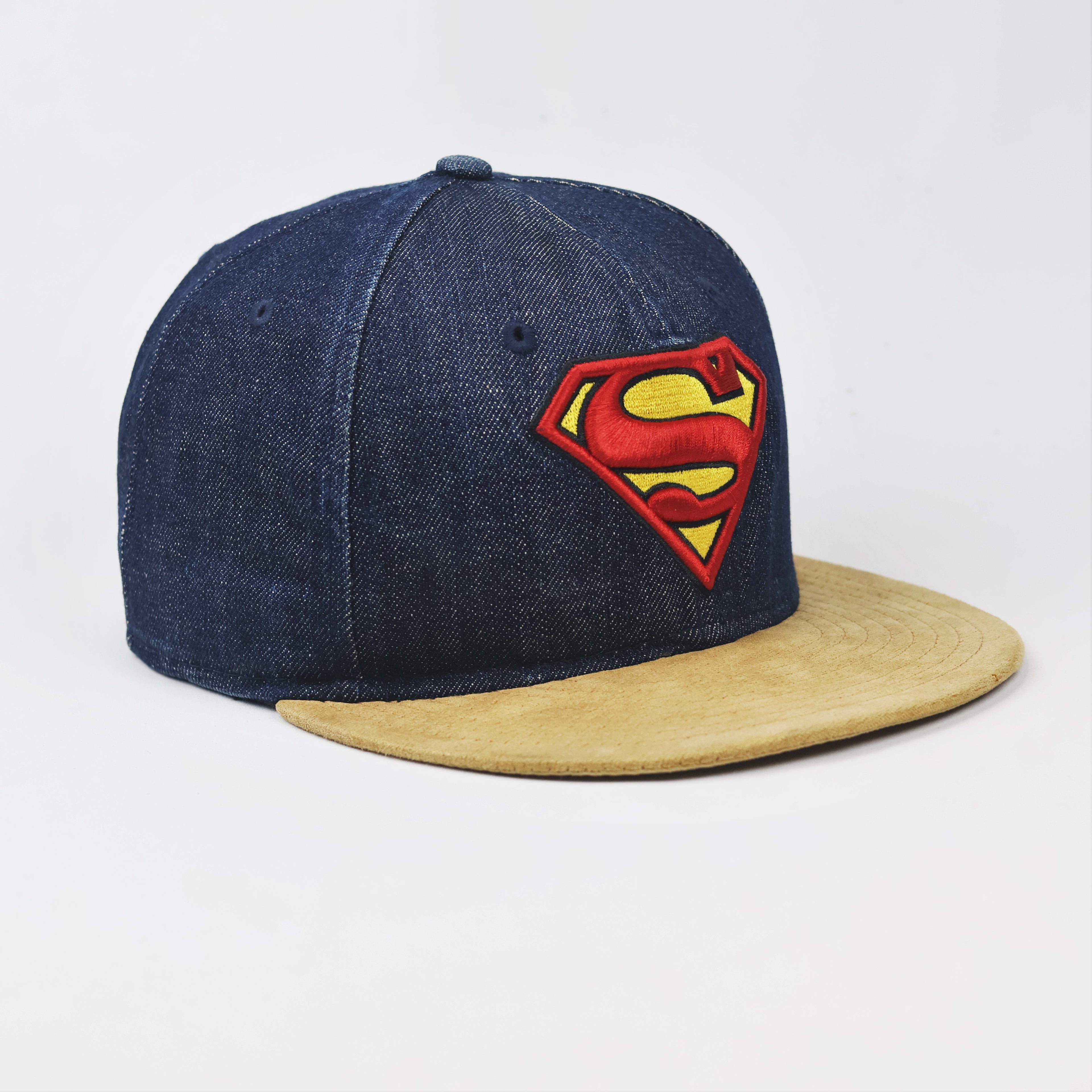 Vintage Superman DC Comics New Era Thrifted Snapback - Blue Denim & Tan Contrast