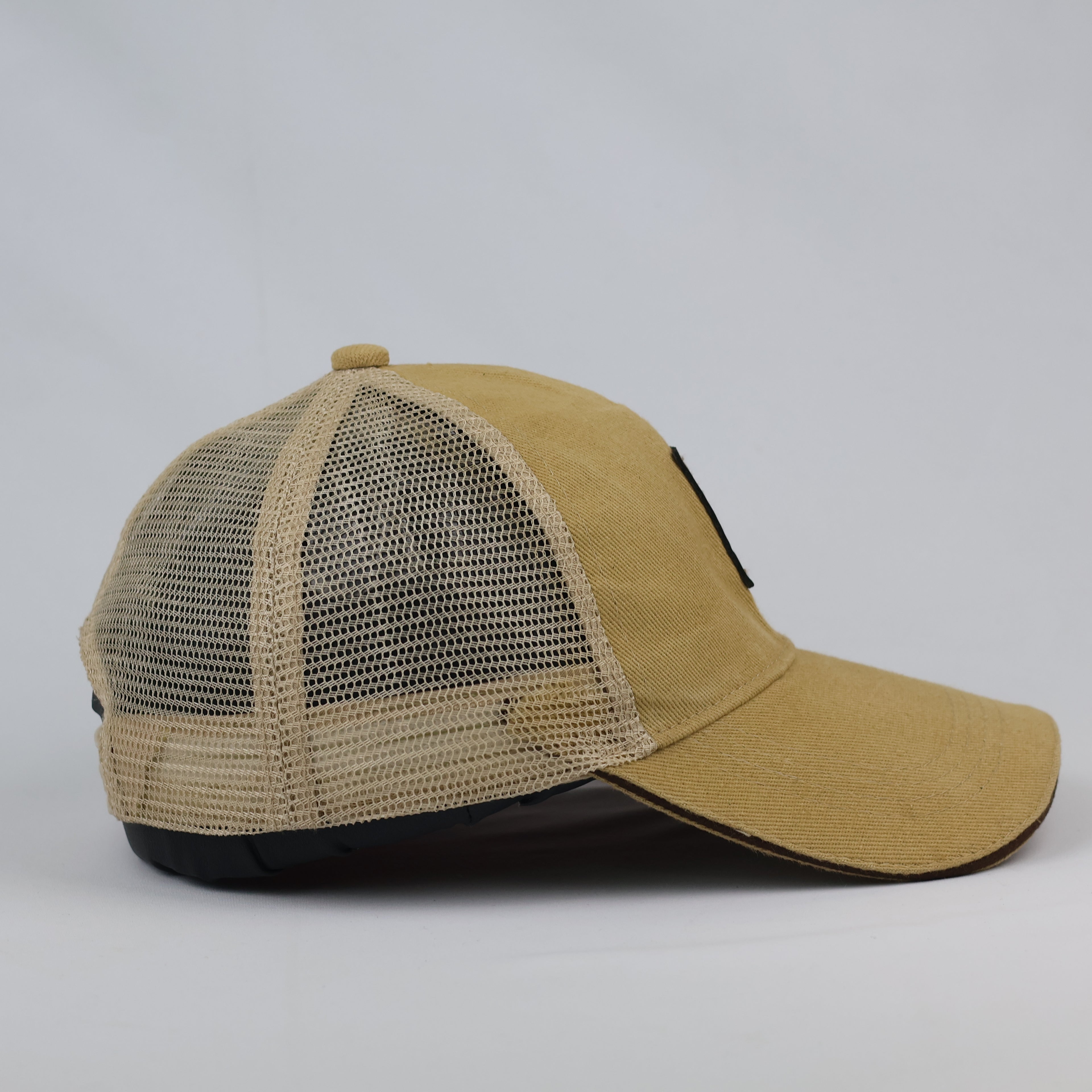 Ediko Embroidered Leather Patch Mesh Trucker Cap