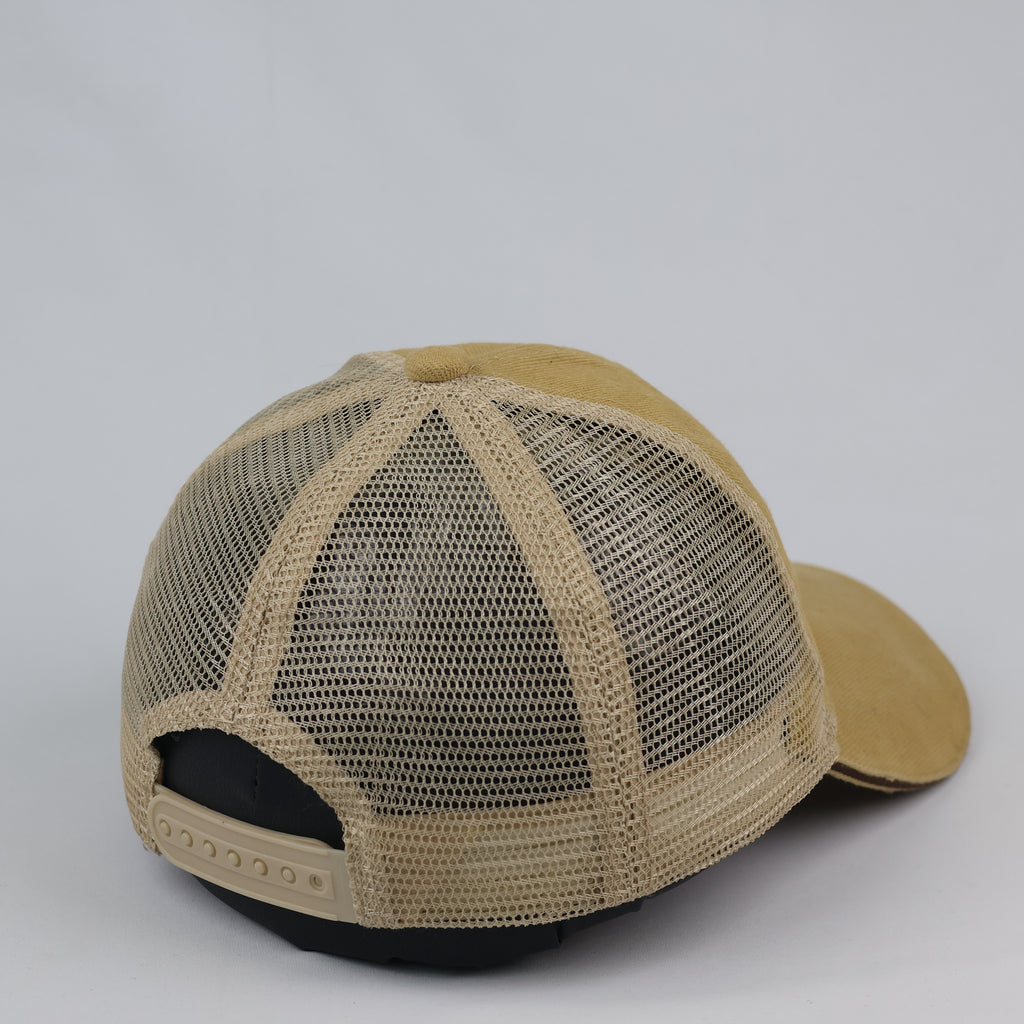 Ediko Embroidered Leather Patch Mesh Trucker Cap