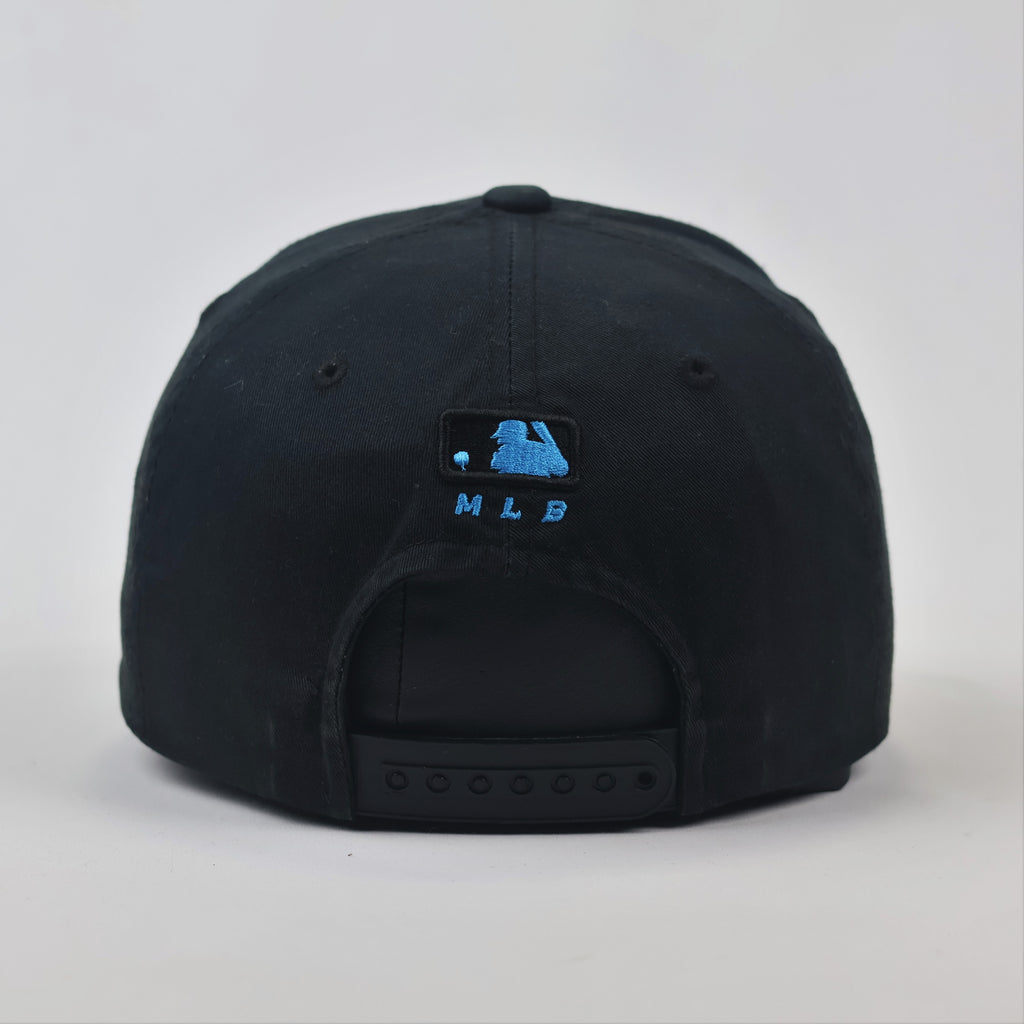 MLB New York Yankees Snapback Thrifted Hat | Black Cap with Multi-Color Graffiti Brim