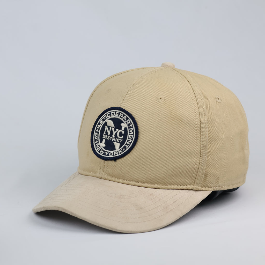 H&M Men NYC District Patch Khaki Thrifted Baseball Cap
