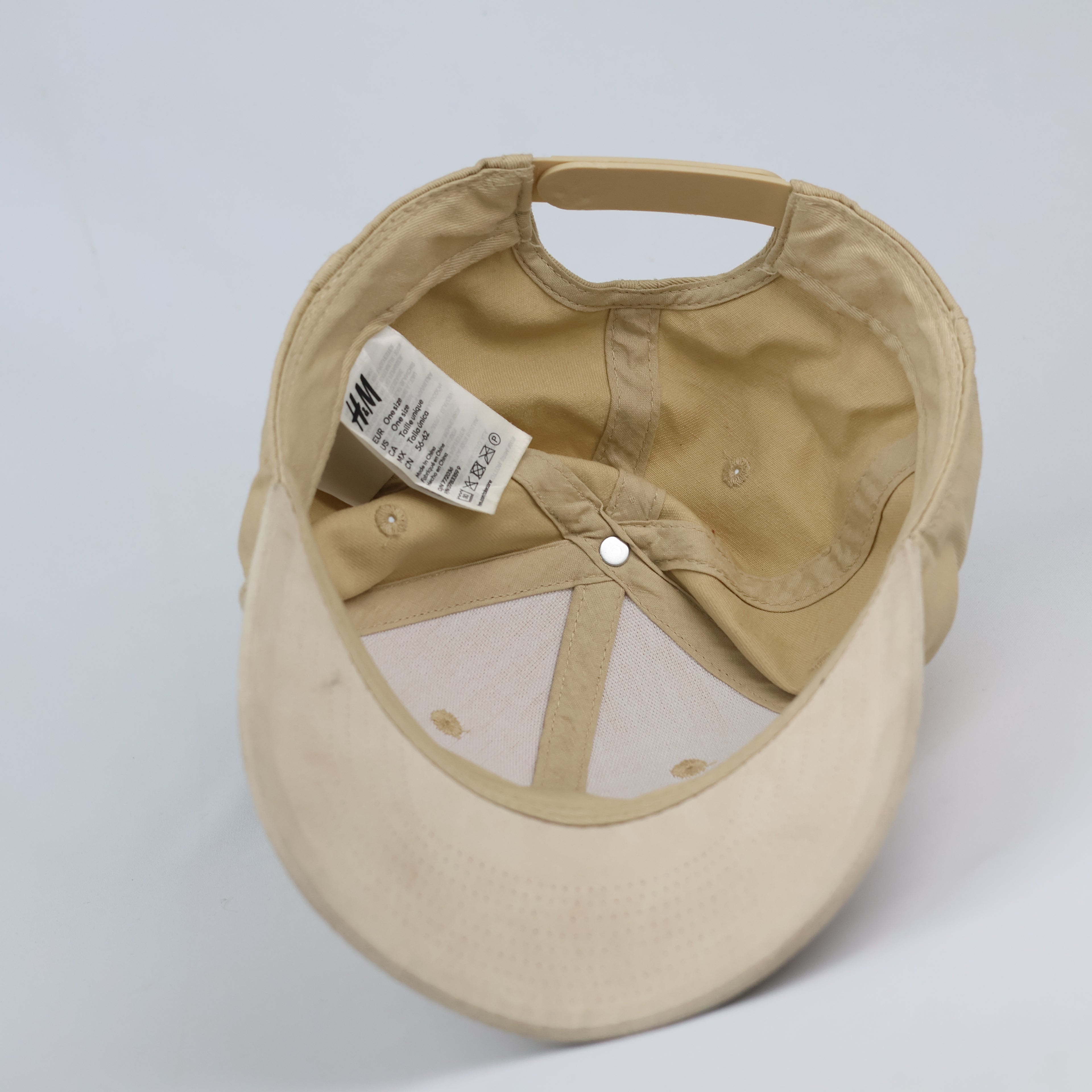 H&M Men NYC District Patch Khaki Thrifted Baseball Cap