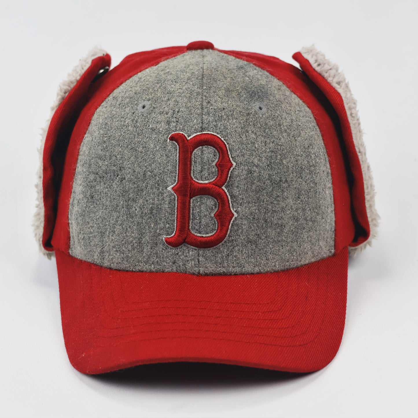 Vintage Boston Red Sox Baseball Trapper Thrifted Cap | Premium Pre-loved Winter Wear