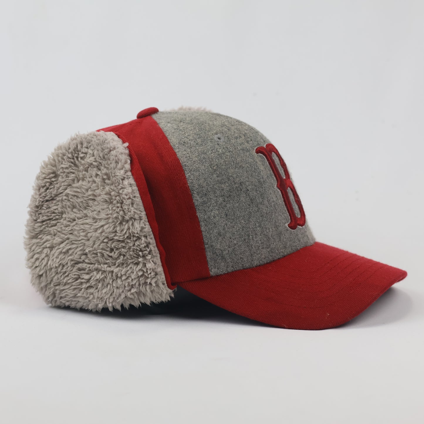 Vintage Boston Red Sox Baseball Trapper Thrifted Cap | Premium Pre-loved Winter Wear