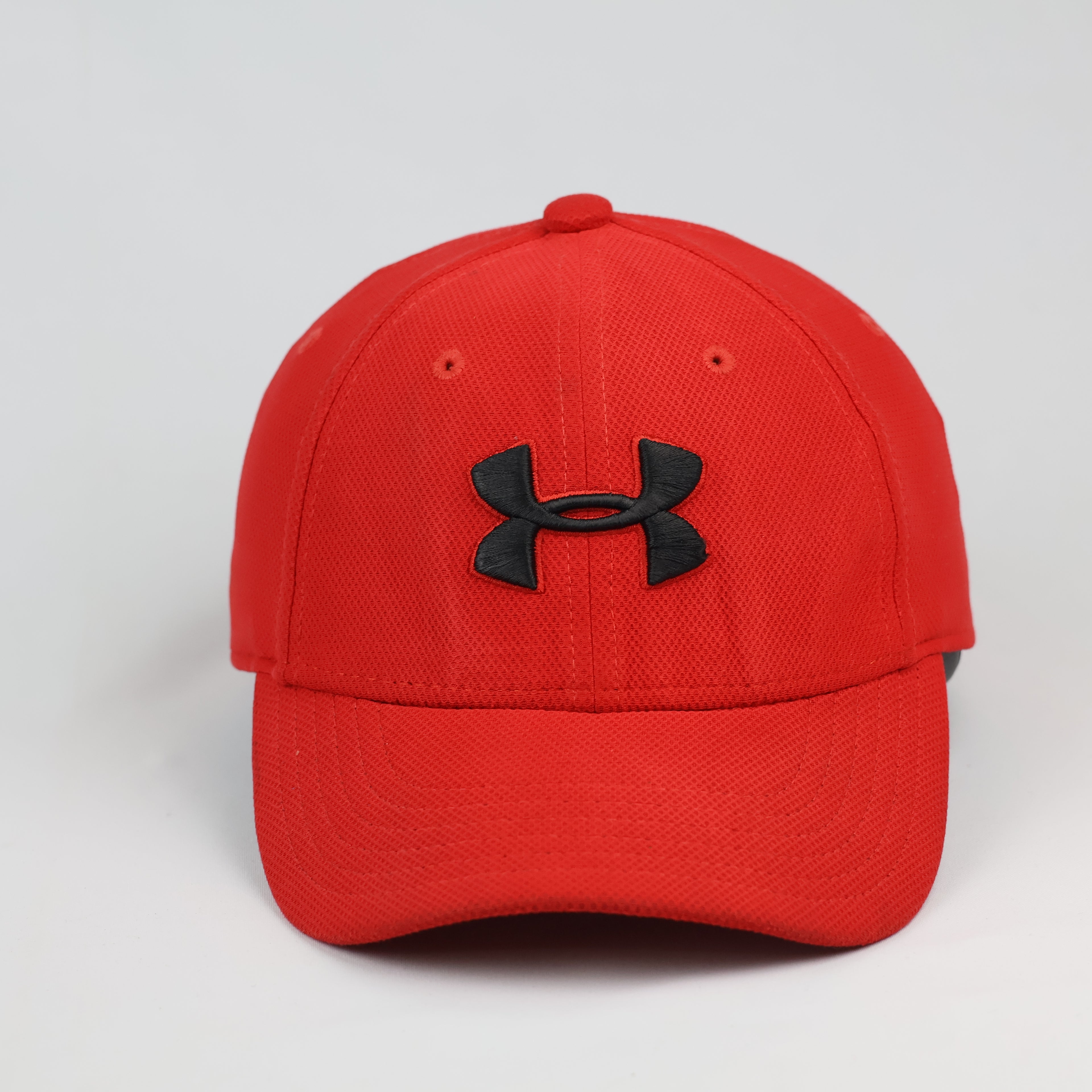 Under Armour Kids Red Tech Textured Adjustable Baseball Thrifted Hat