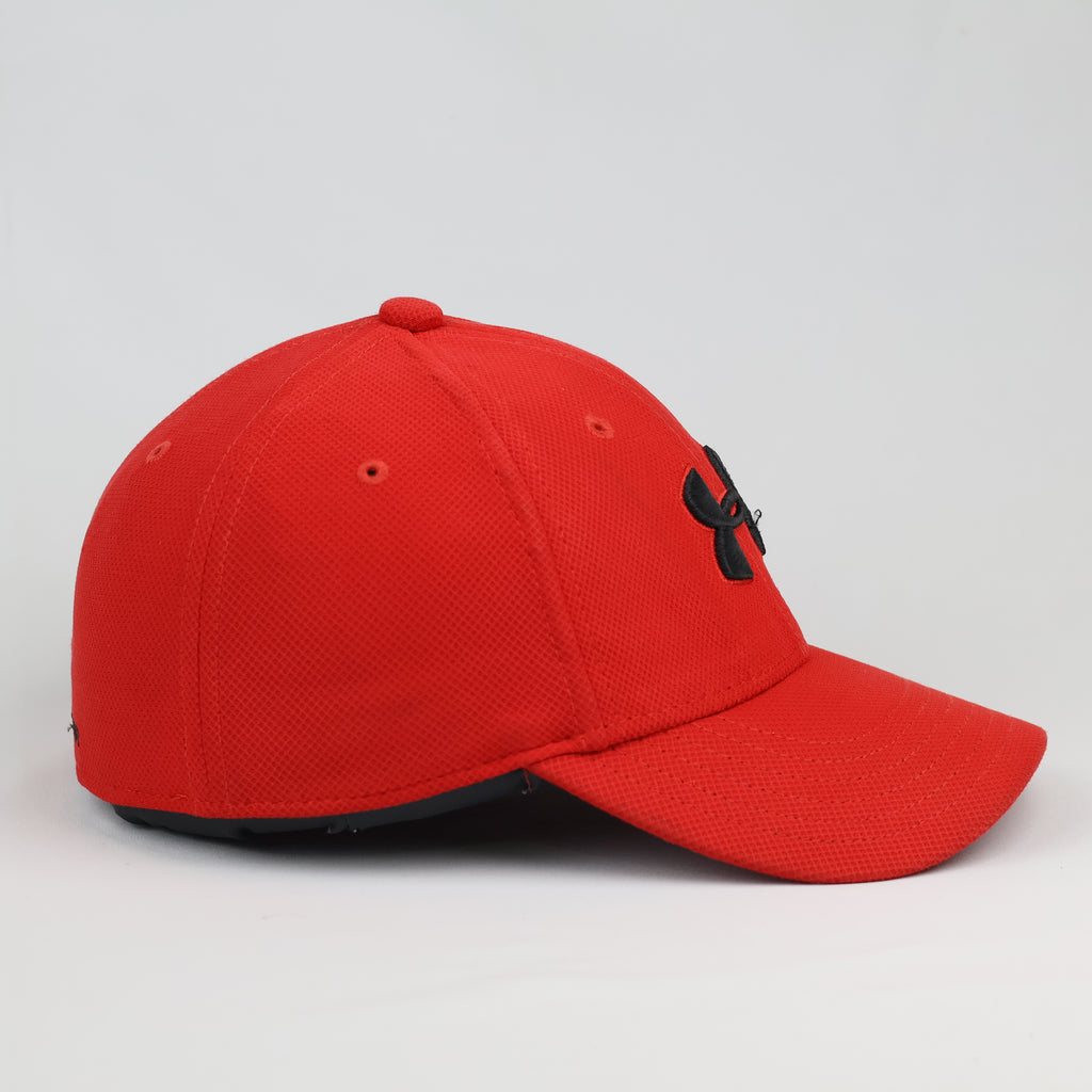 Under Armour Kids Red Tech Textured Adjustable Baseball Thrifted Hat