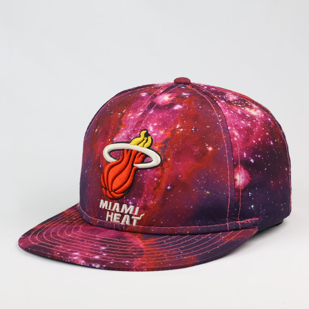 Miami Heat Galaxy Print Snapback Hat Nebula Graphic Cap