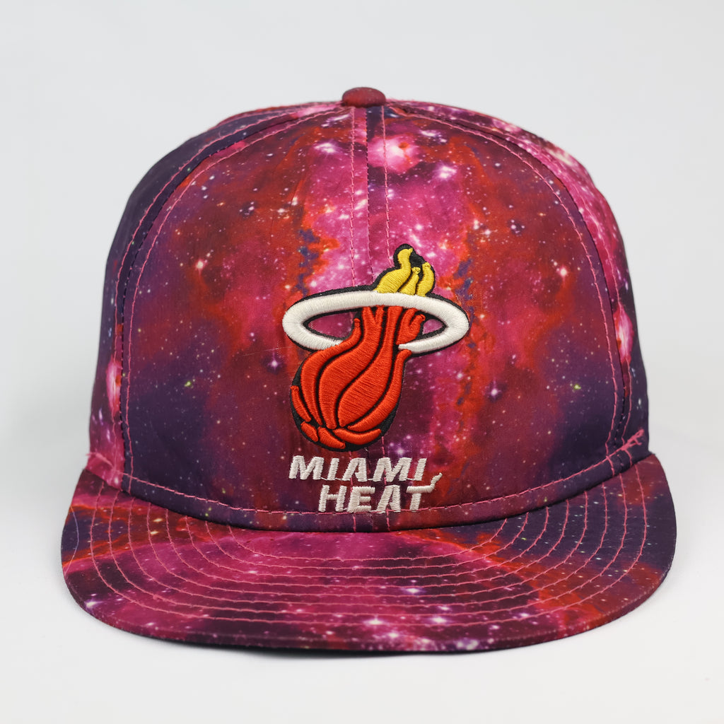 Miami Heat Galaxy Print Snapback Hat Nebula Graphic Cap