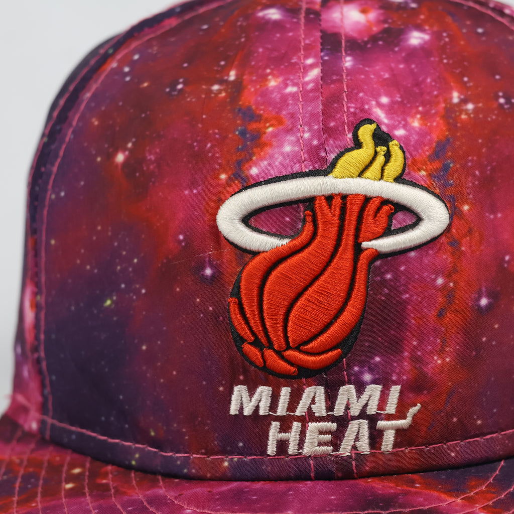 Miami Heat Galaxy Print Snapback Hat Nebula Graphic Cap
