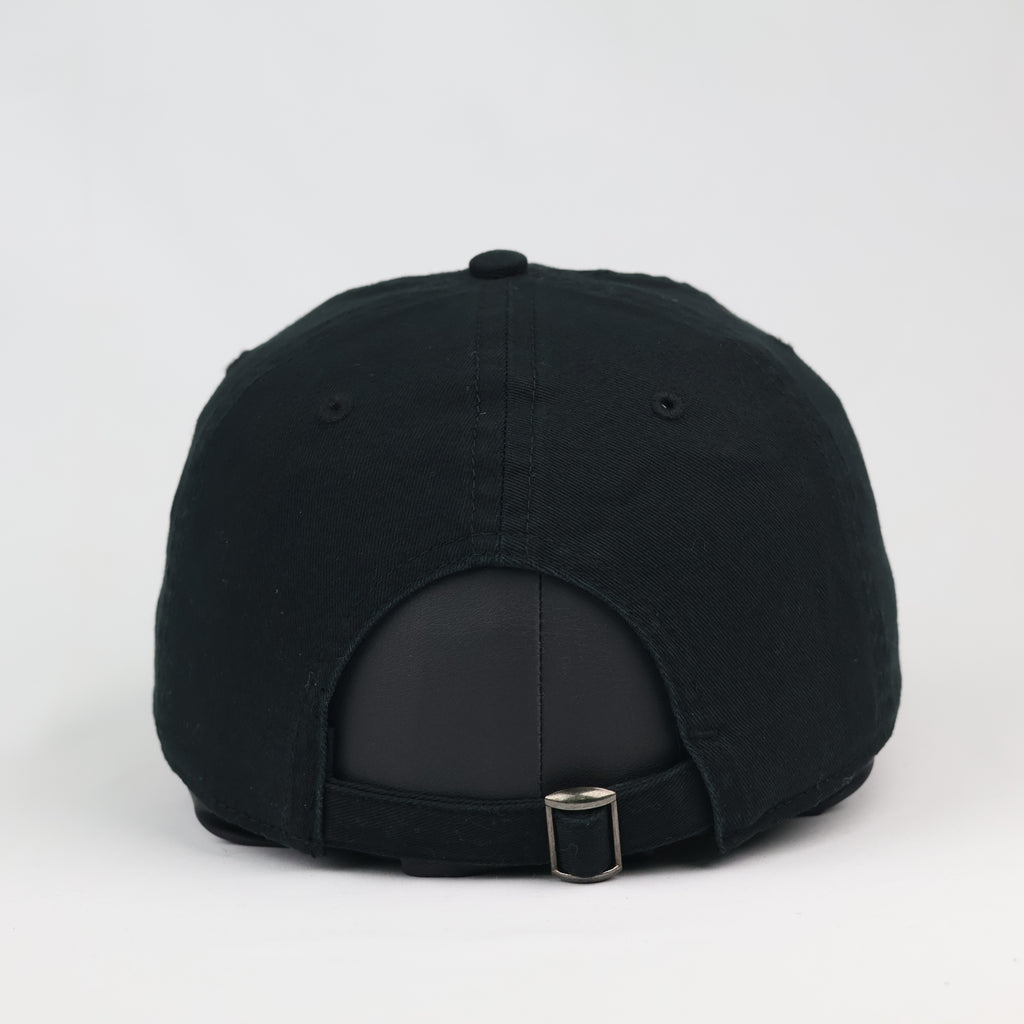OTTO Black Graphic Embroidered Strapback Baseball Thrifted Hat