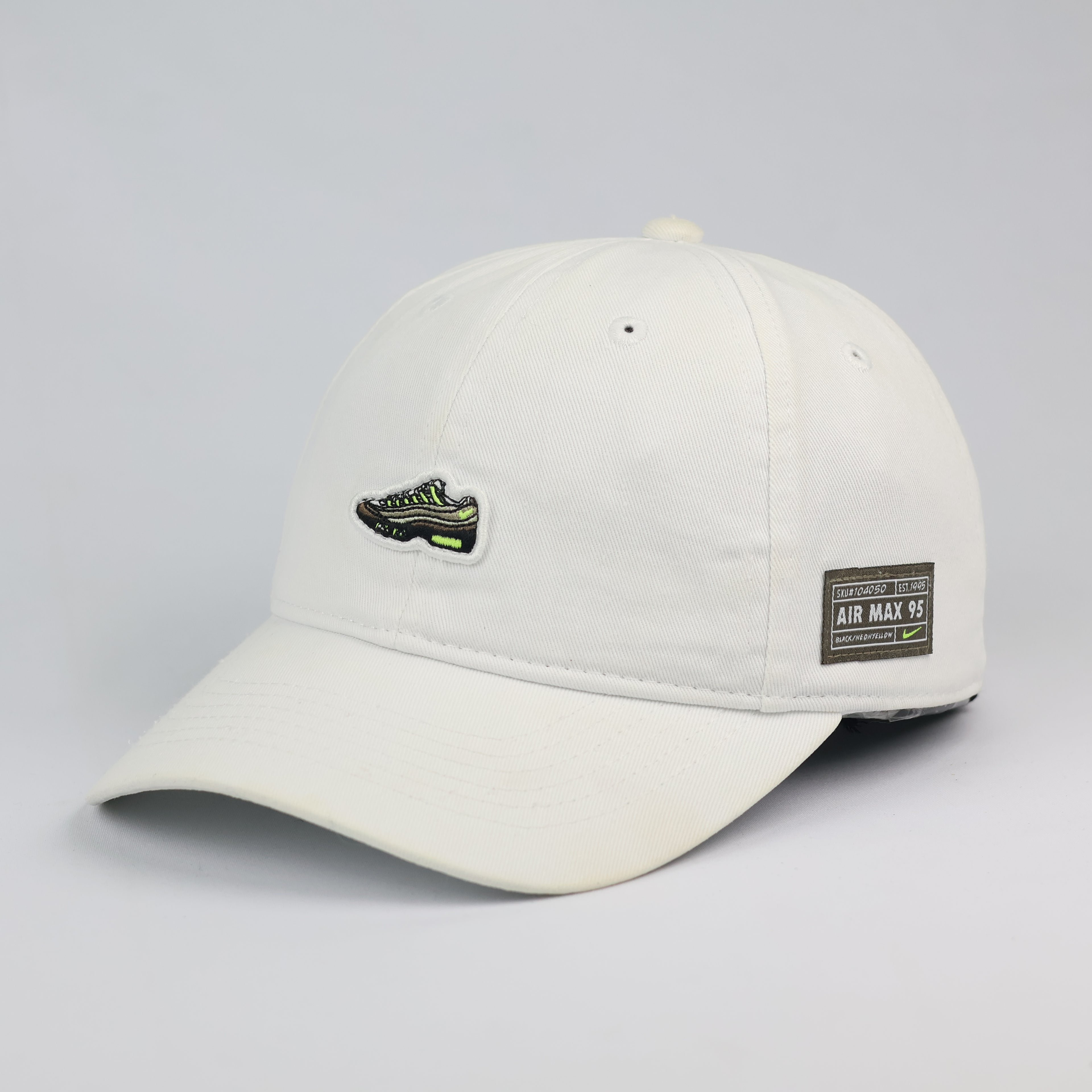 Nike Air Max 95 Embroidered Sneaker Logo White Thrifted Cap