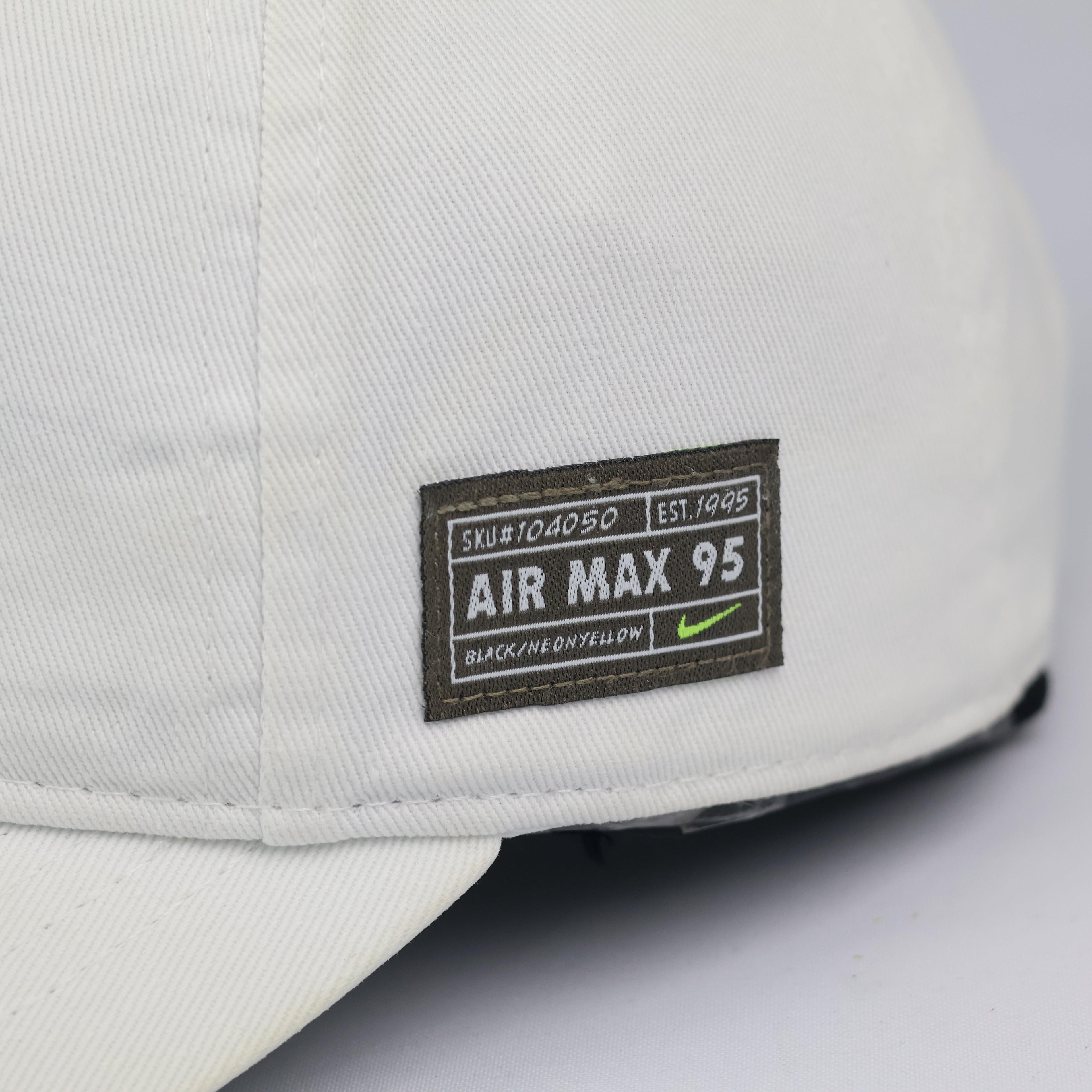 Nike Air Max 95 Embroidered Sneaker Logo White Thrifted Cap