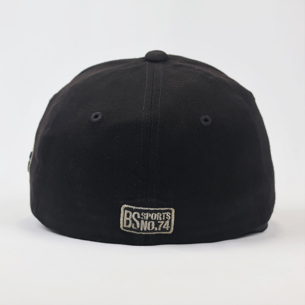 Vintage Brooklyn America Sports Thrifted Baseball Cap - Black & Gold