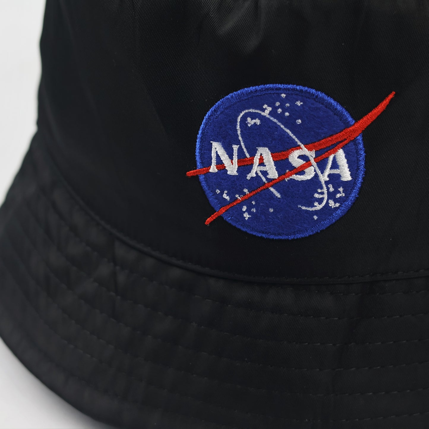 NASA Insignia Logo Black Bucket Thrifted Hat - Unisex