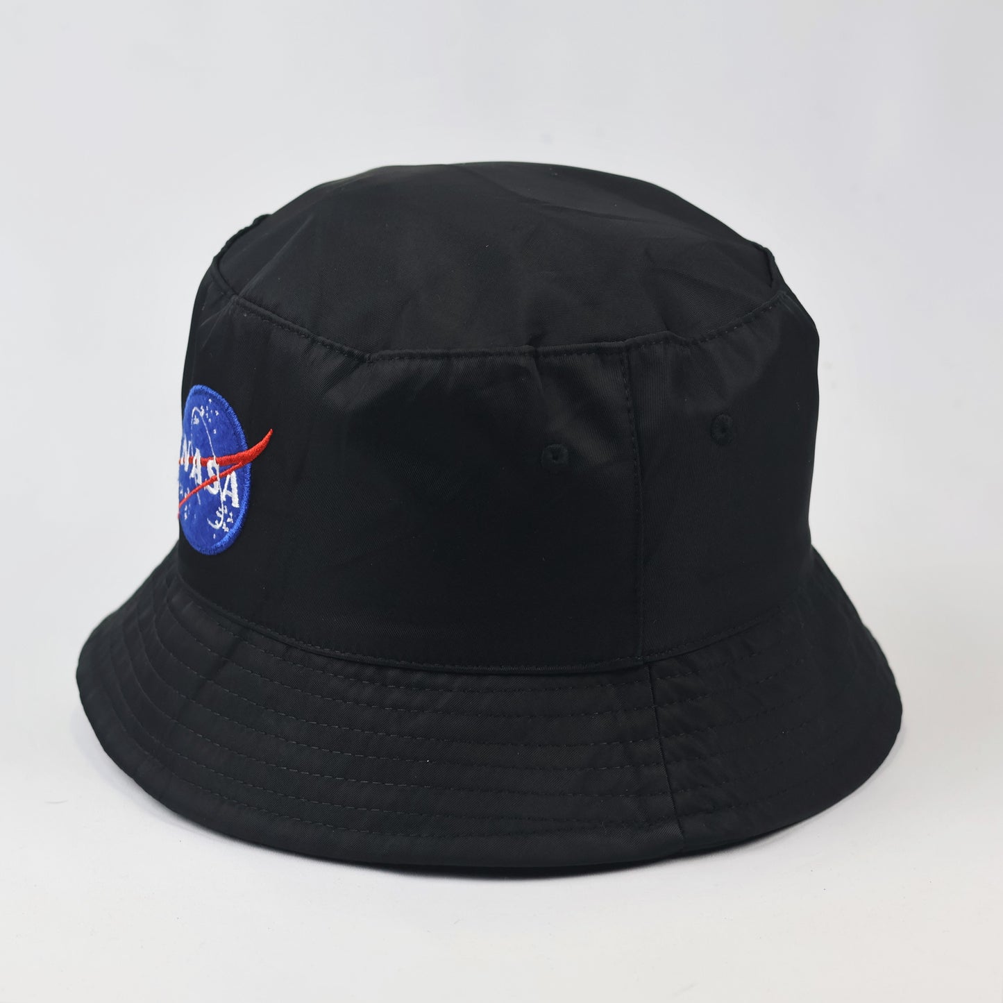 NASA Insignia Logo Black Bucket Thrifted Hat - Unisex
