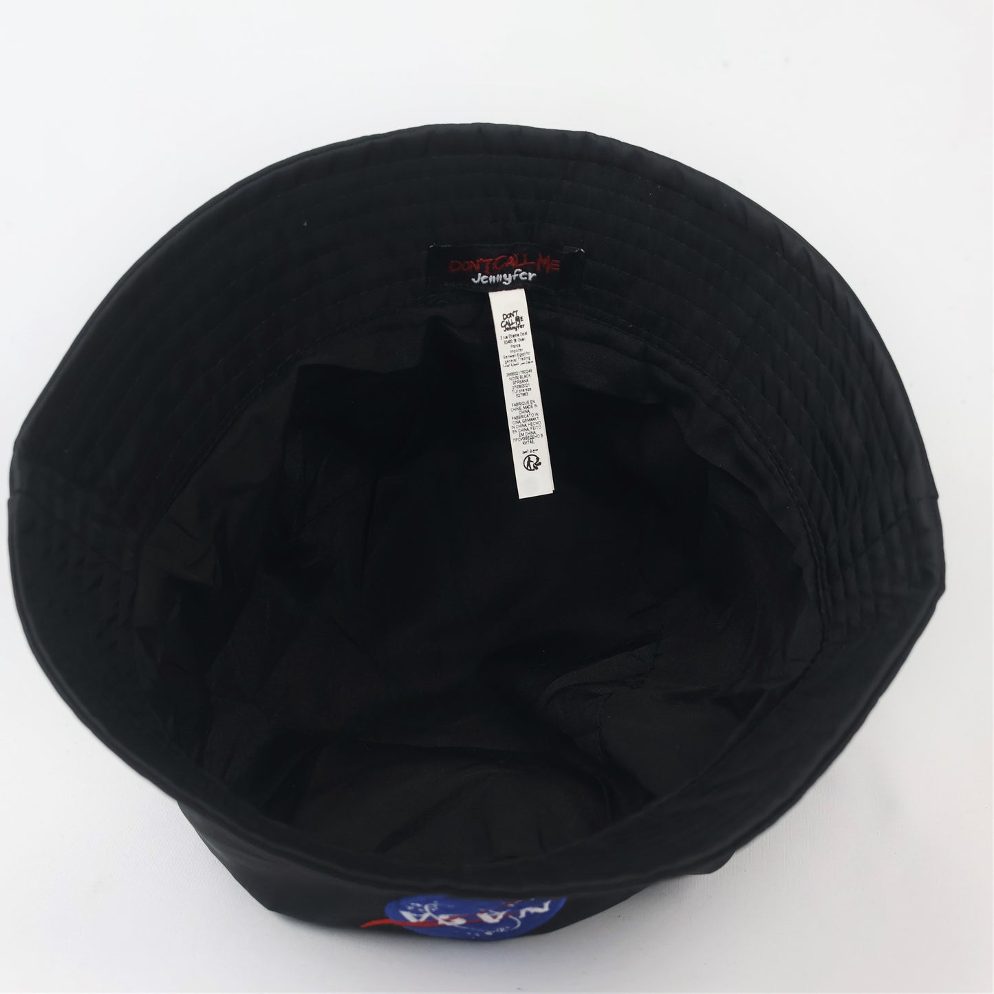 NASA Insignia Logo Black Bucket Thrifted Hat - Unisex