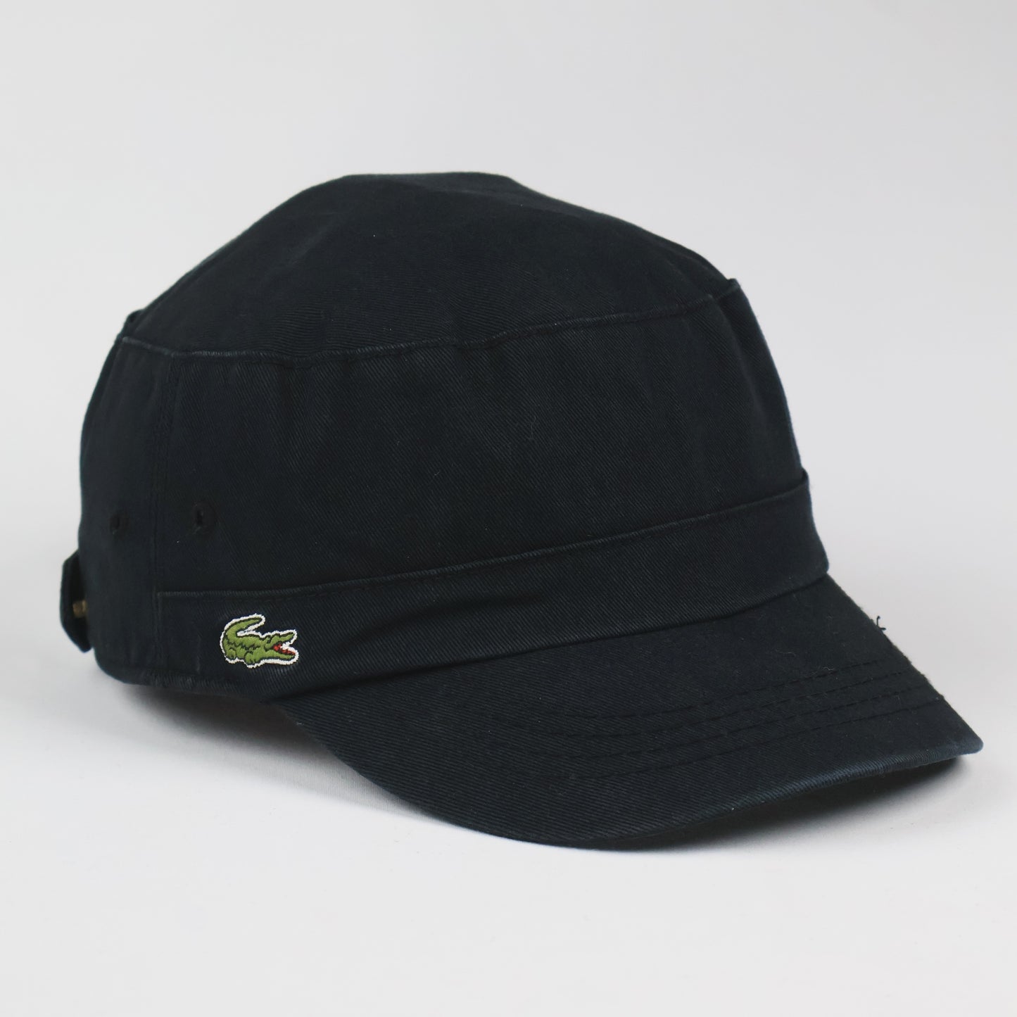 Lacoste Crocodile Logo Cadet Cap - Black