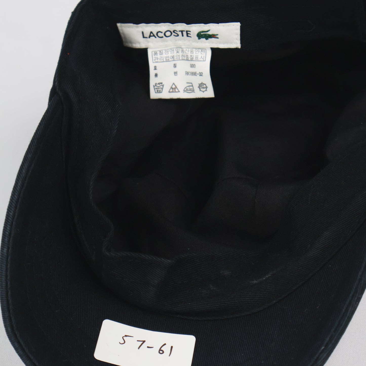 Lacoste Crocodile Logo Cadet Cap - Black
