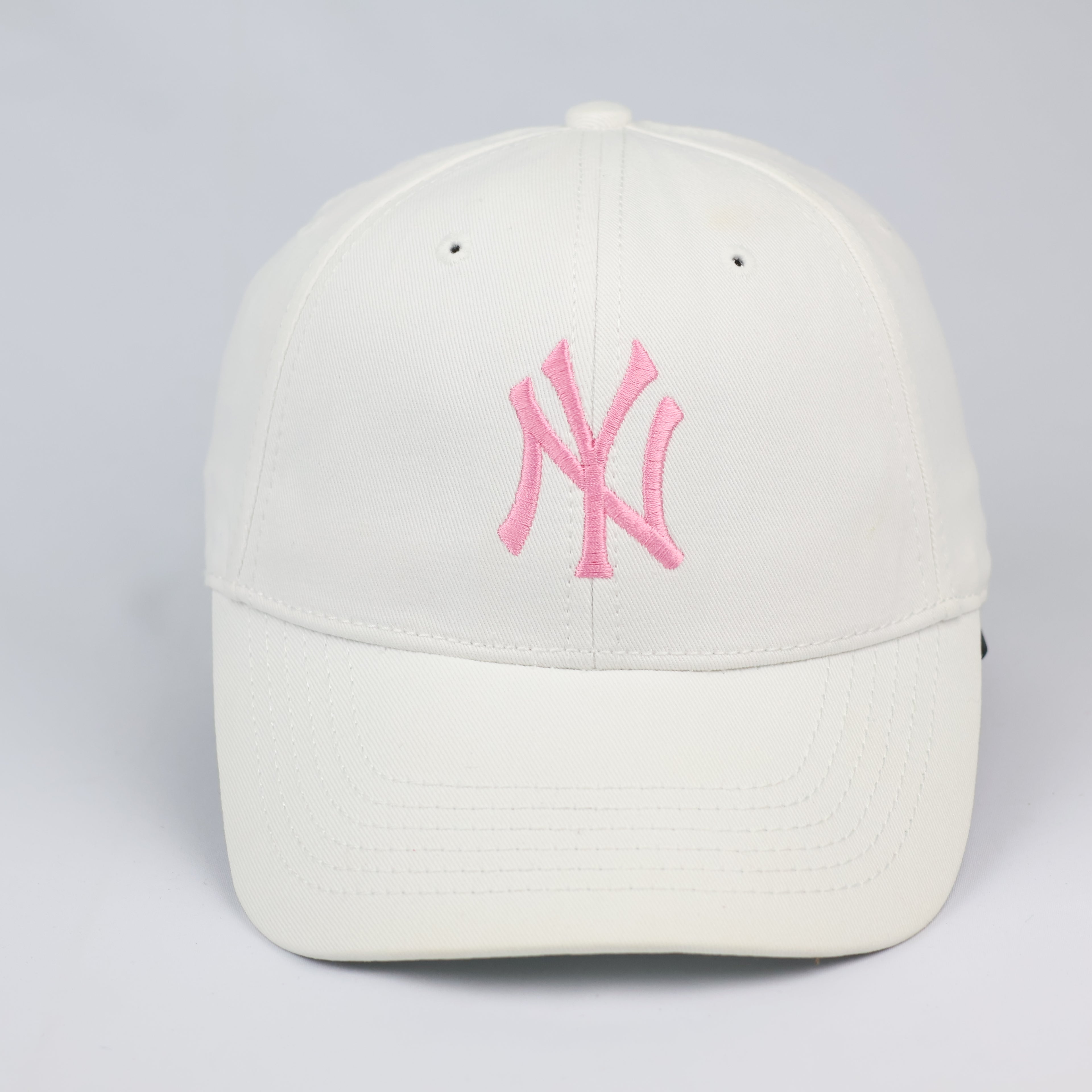 Off-White New York Yankees Cap with Pastel Pink NY Thrifted Logo
