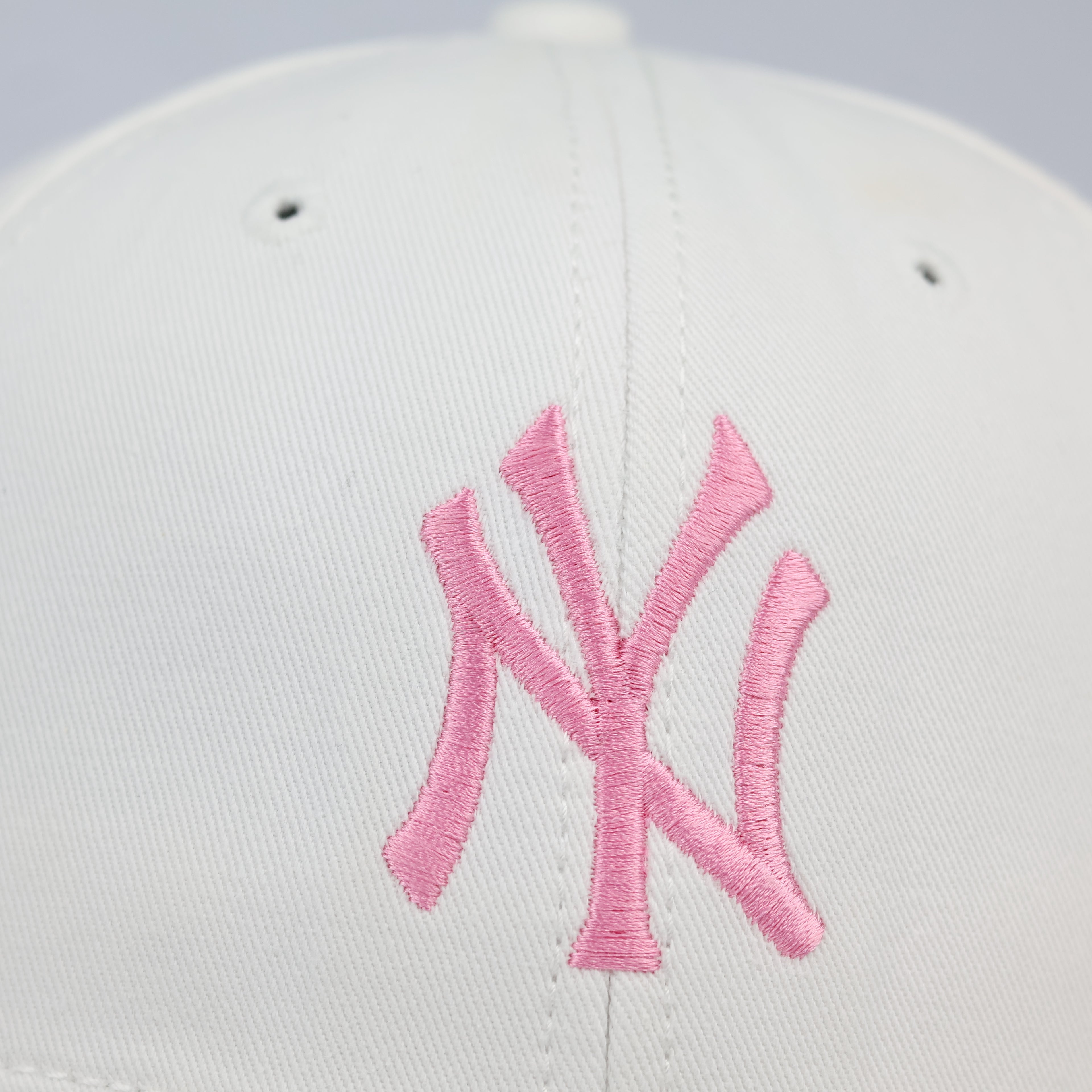 Off-White New York Yankees Cap with Pastel Pink NY Thrifted Logo