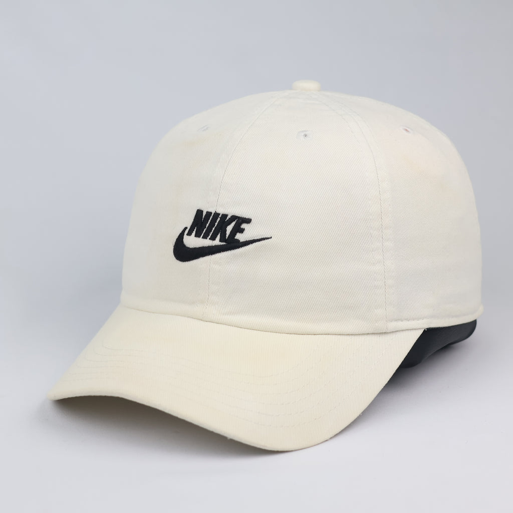Nike Heritage 86 Cream Dad Hat with Black Embroidered Thrifted Swoosh