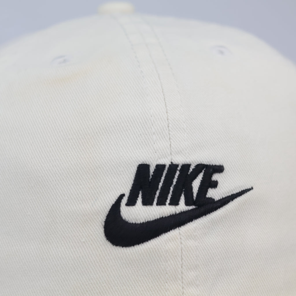 Nike Heritage 86 Cream Dad Hat with Black Embroidered Thrifted Swoosh