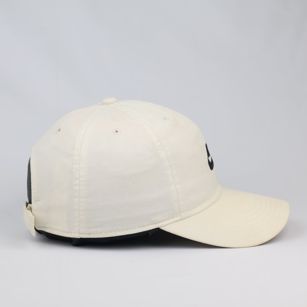 Nike Heritage 86 Cream Dad Hat with Black Embroidered Thrifted Swoosh