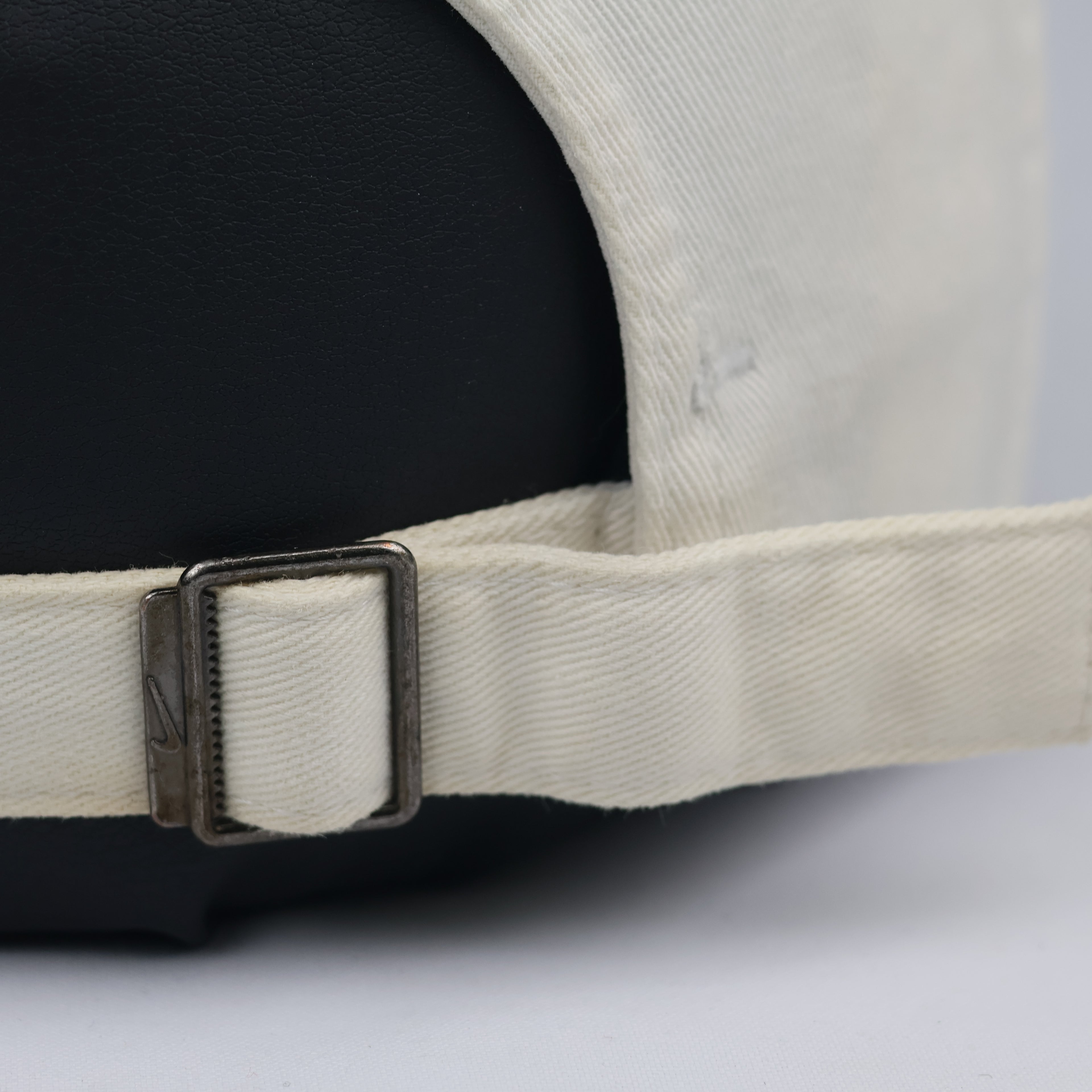 Nike Heritage 86 Cream Dad Hat with Black Embroidered Thrifted Swoosh